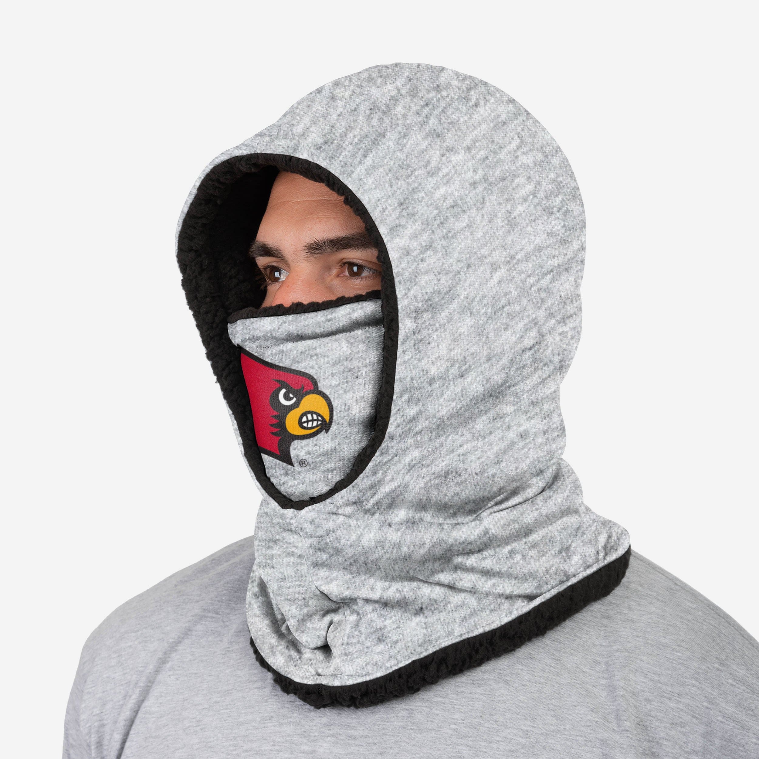 Louisville Cardinals Heather Grey Big Logo Hooded Gaiter - Your Ultimate Cold-Weather Essential