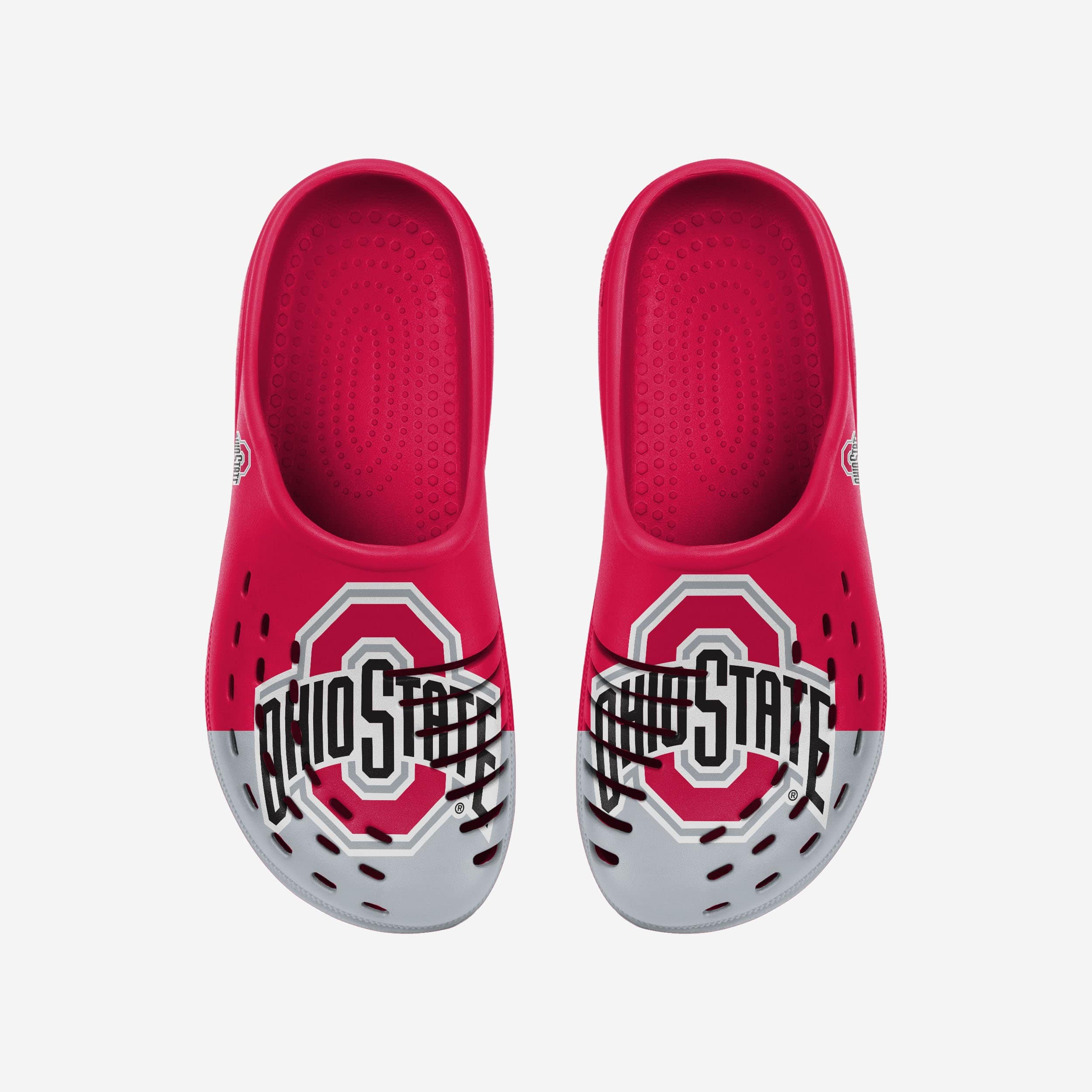Ohio State Buckeyes Colorblock Big Logo Clogs - Stylish Team Spirit Footwear