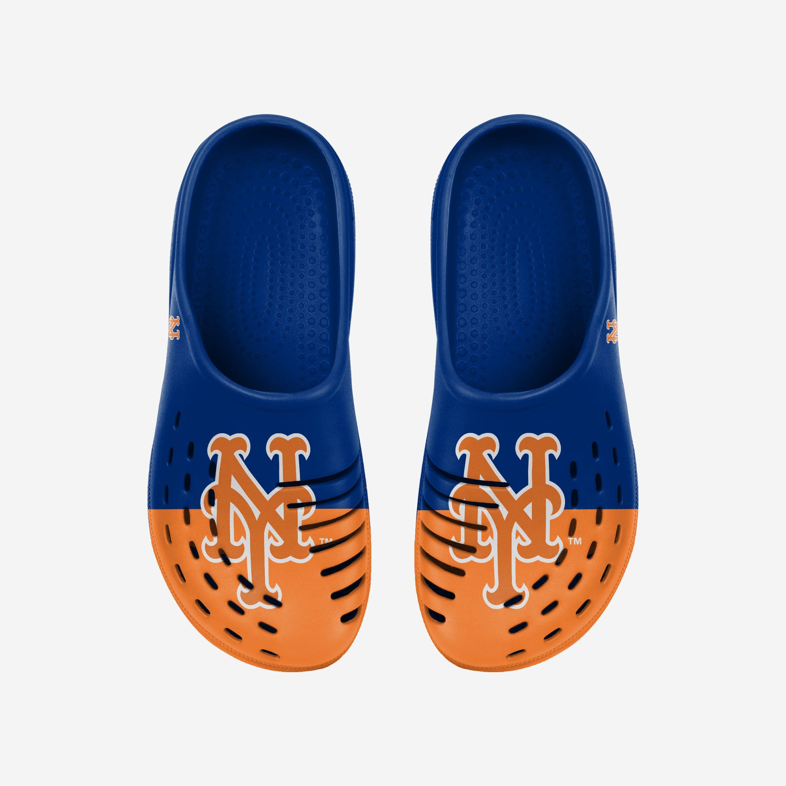 New York Mets Men's Stylish Colorblock Big Logo Clogs - Cheer in Comfort!
