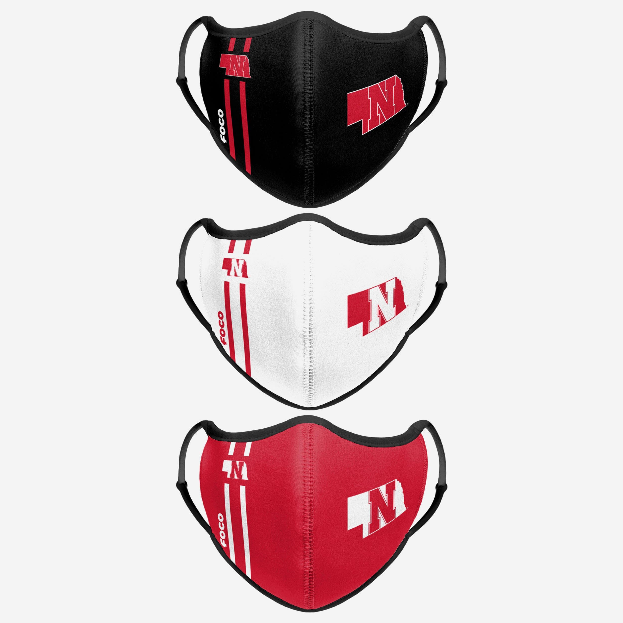 Nebraska Cornhuskers Sports 3-Pack Face Cover - Represent Your Team in Style!