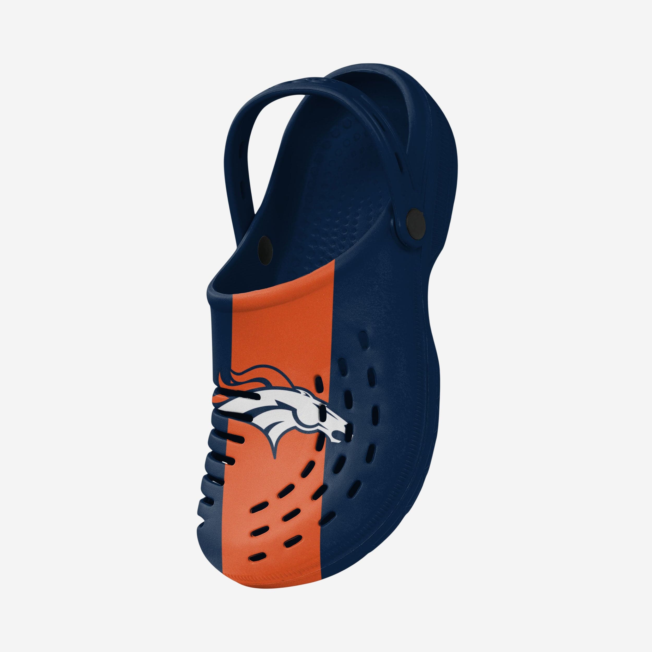 Denver Broncos Stylish Team Stripe Clogs with Straps