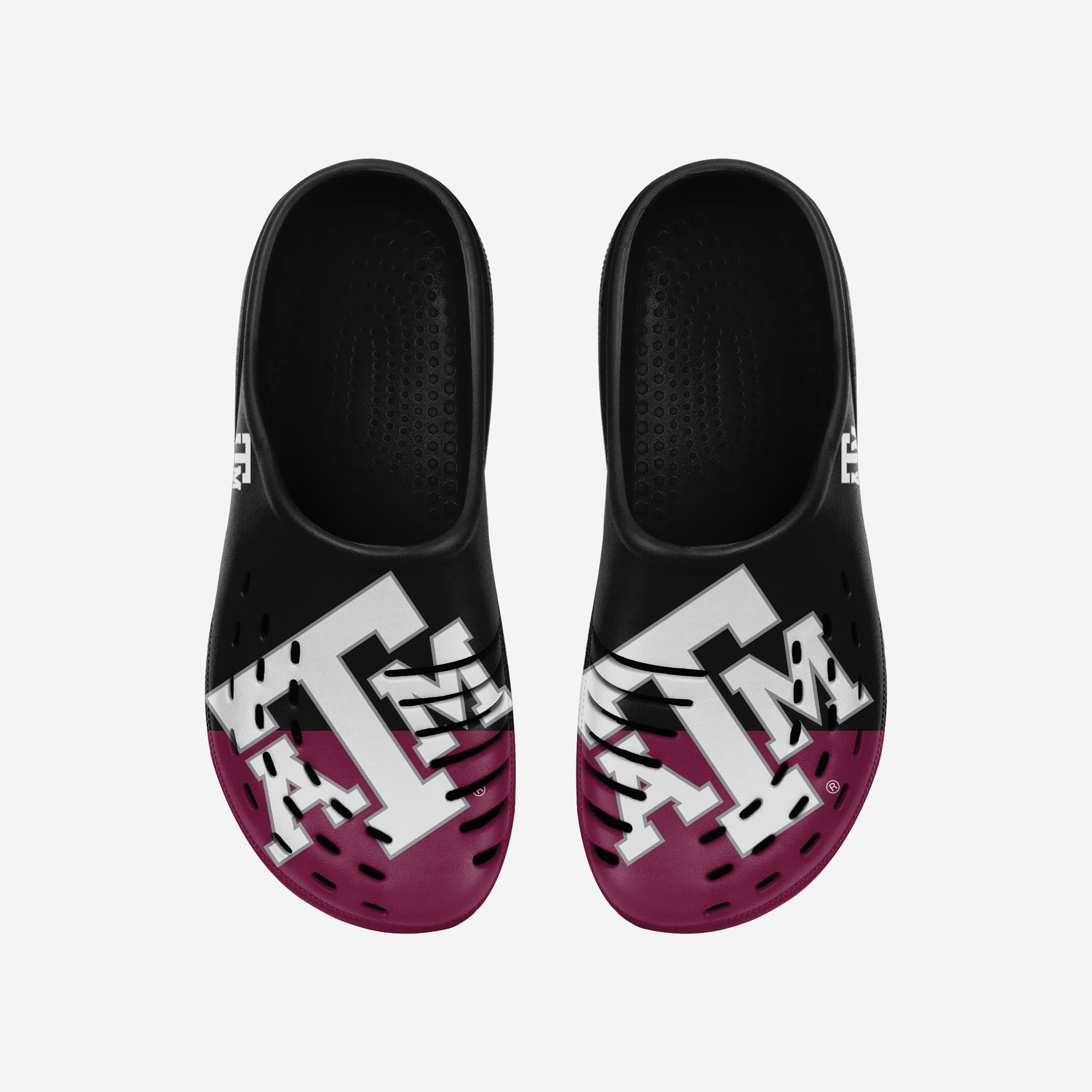Texas A&M Aggies Colorblock Big Logo Clogs - Show Your Team Spirit!