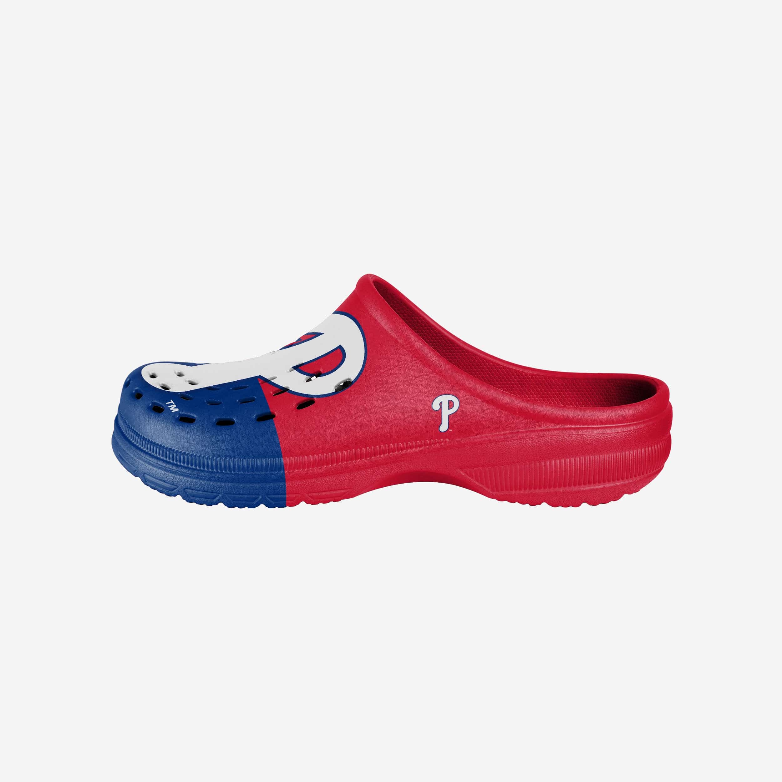 Philadelphia Phillies Men's Stylish Colorblock Big Logo Clogs - Rock Your Team Spirit!