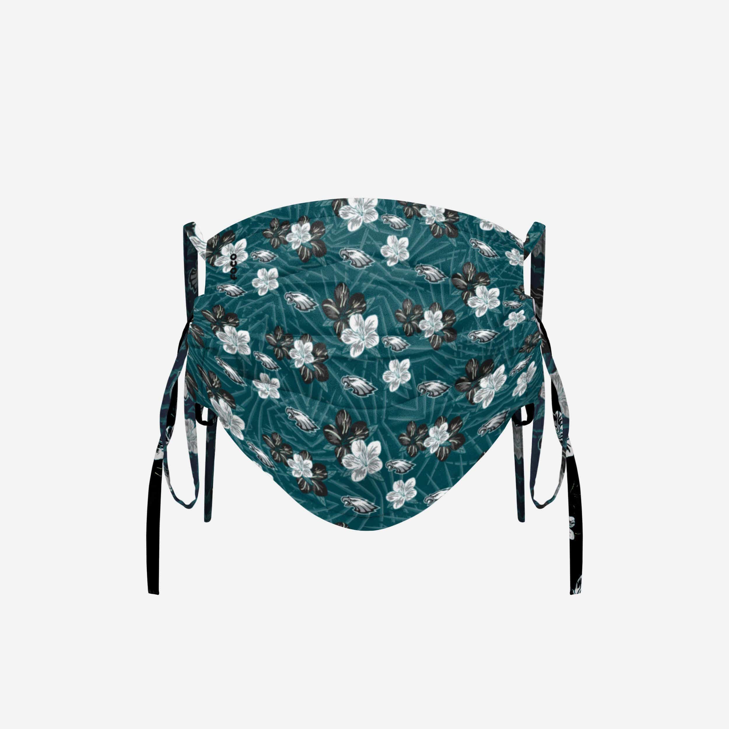 Philadelphia Eagles Hibiscus Tie-Back Face Cover - Show Your Team Spirit!
