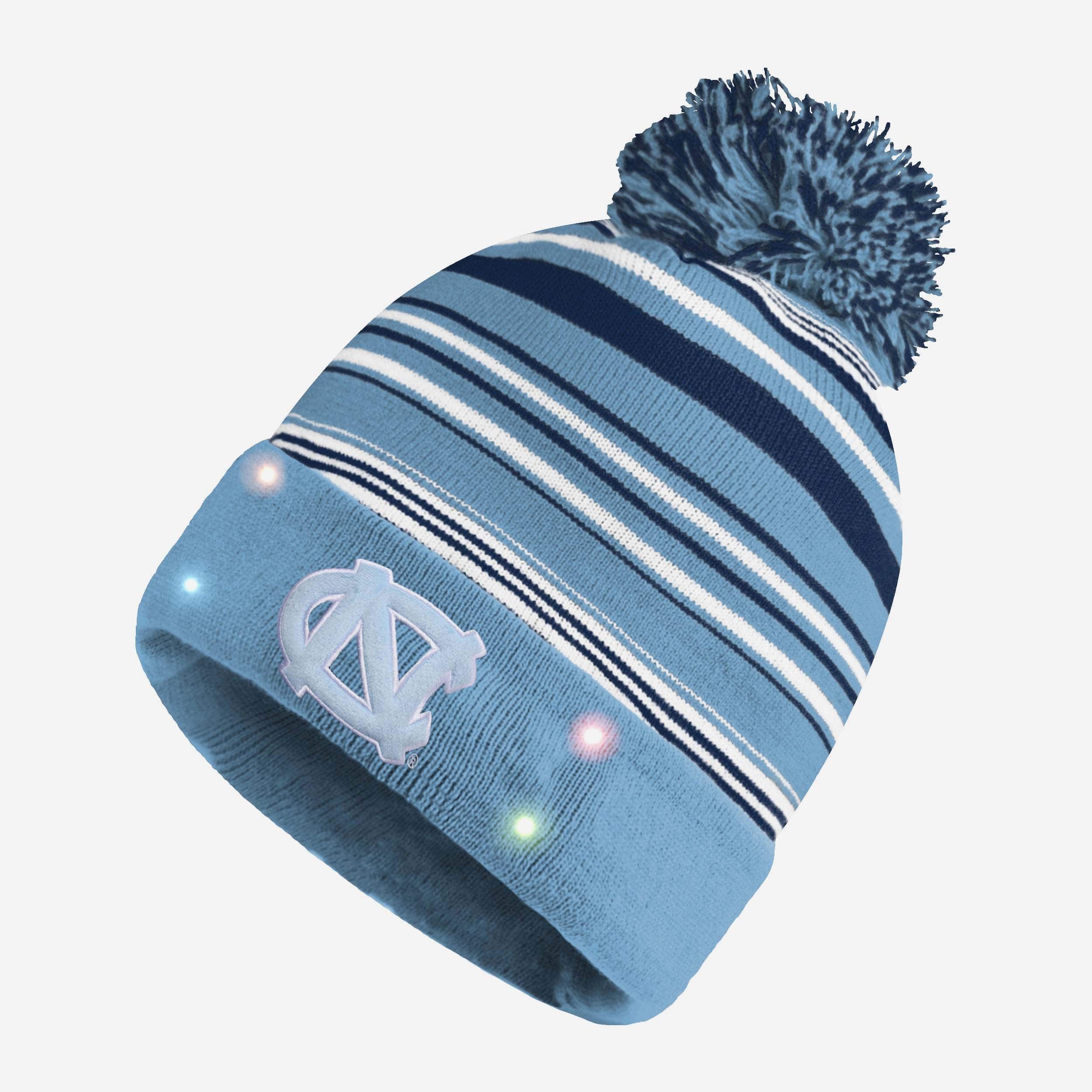 North Carolina Tar Heels Horizontal Stripe Light Up Beanie