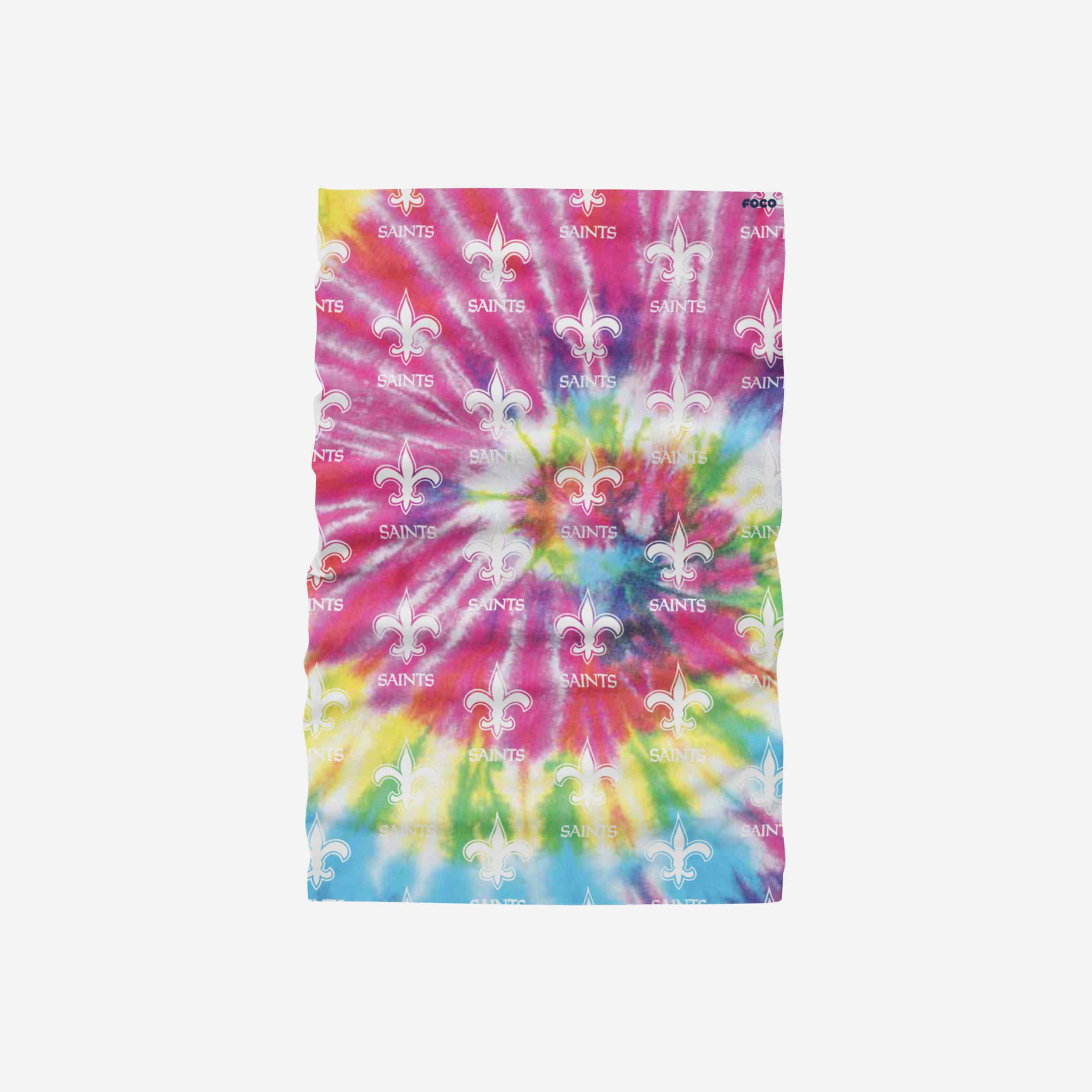New Orleans Saints Pastel Tie - Dye Gorgeous Gaiter Scarf
