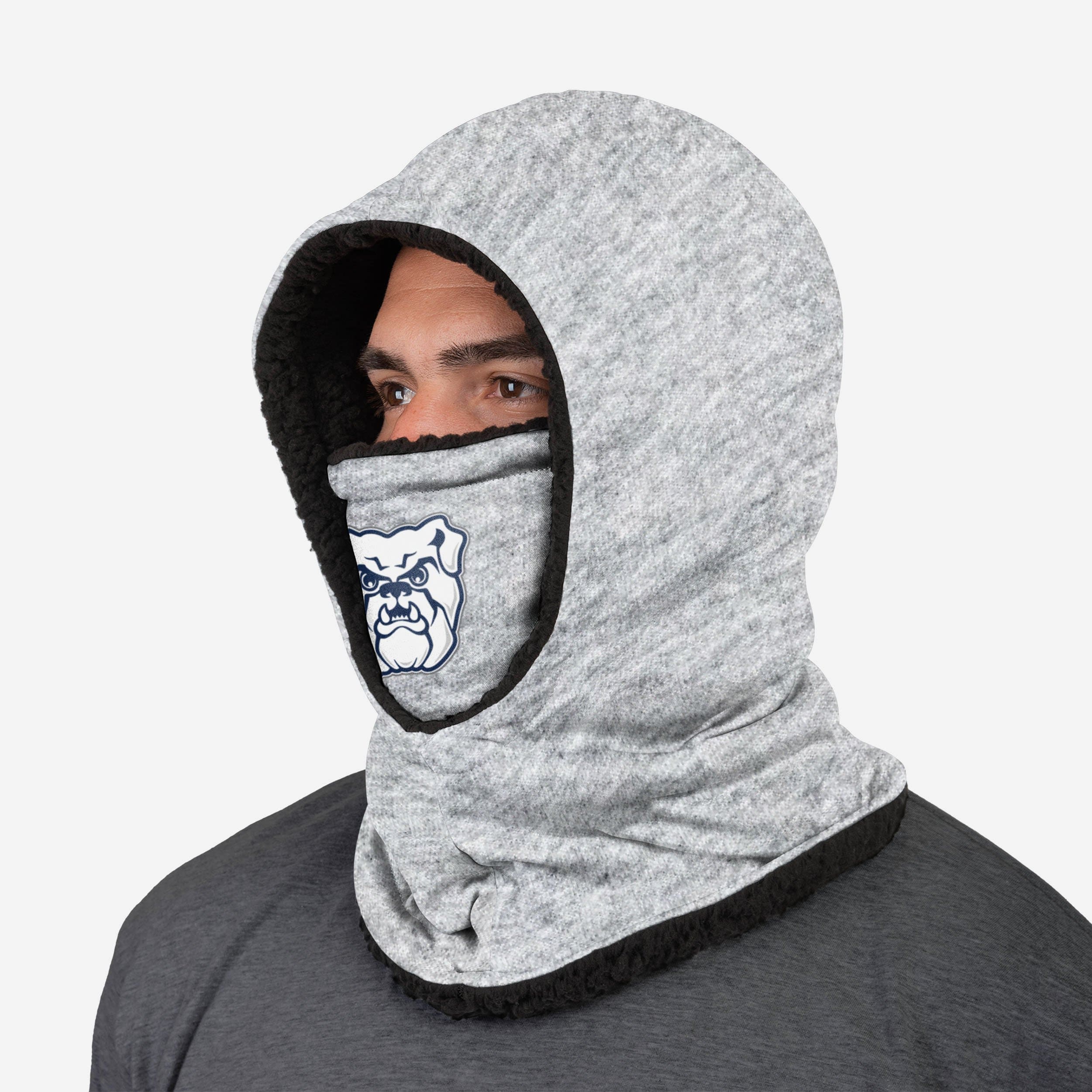 Butler Bulldogs Heather Grey Big Logo Hooded Gaiter - Stay Stylish and Warm!