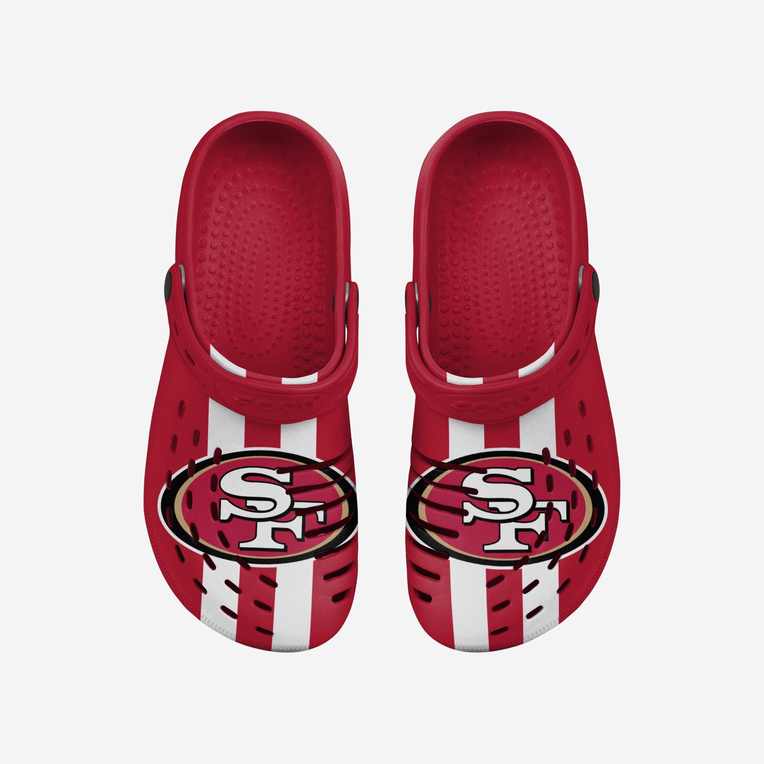 San Francisco 49ers Team Stripe Clogs with Straps - Your Ultimate Sports Companion