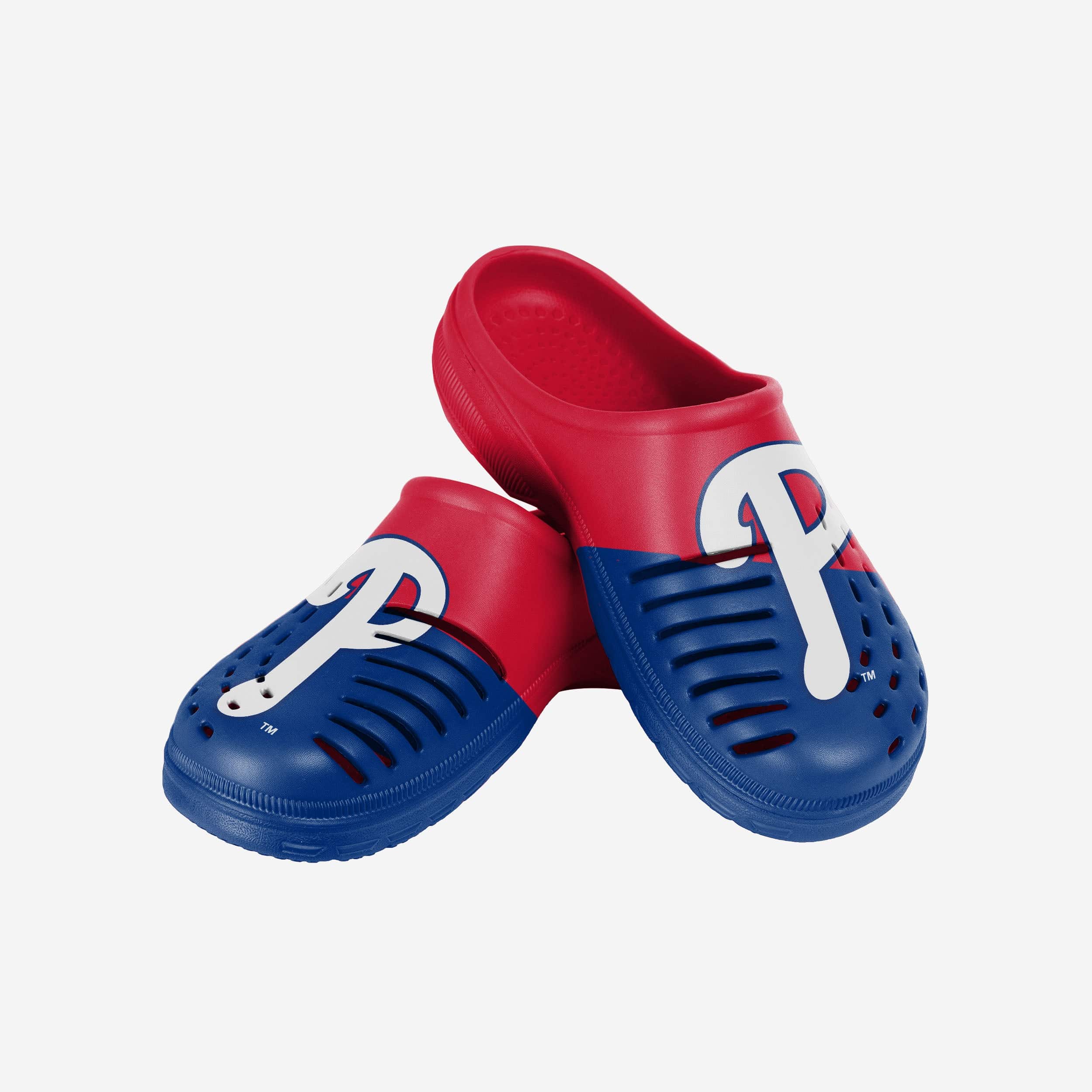 Philadelphia Phillies Men's Stylish Colorblock Big Logo Clogs - Rock Your Team Spirit!