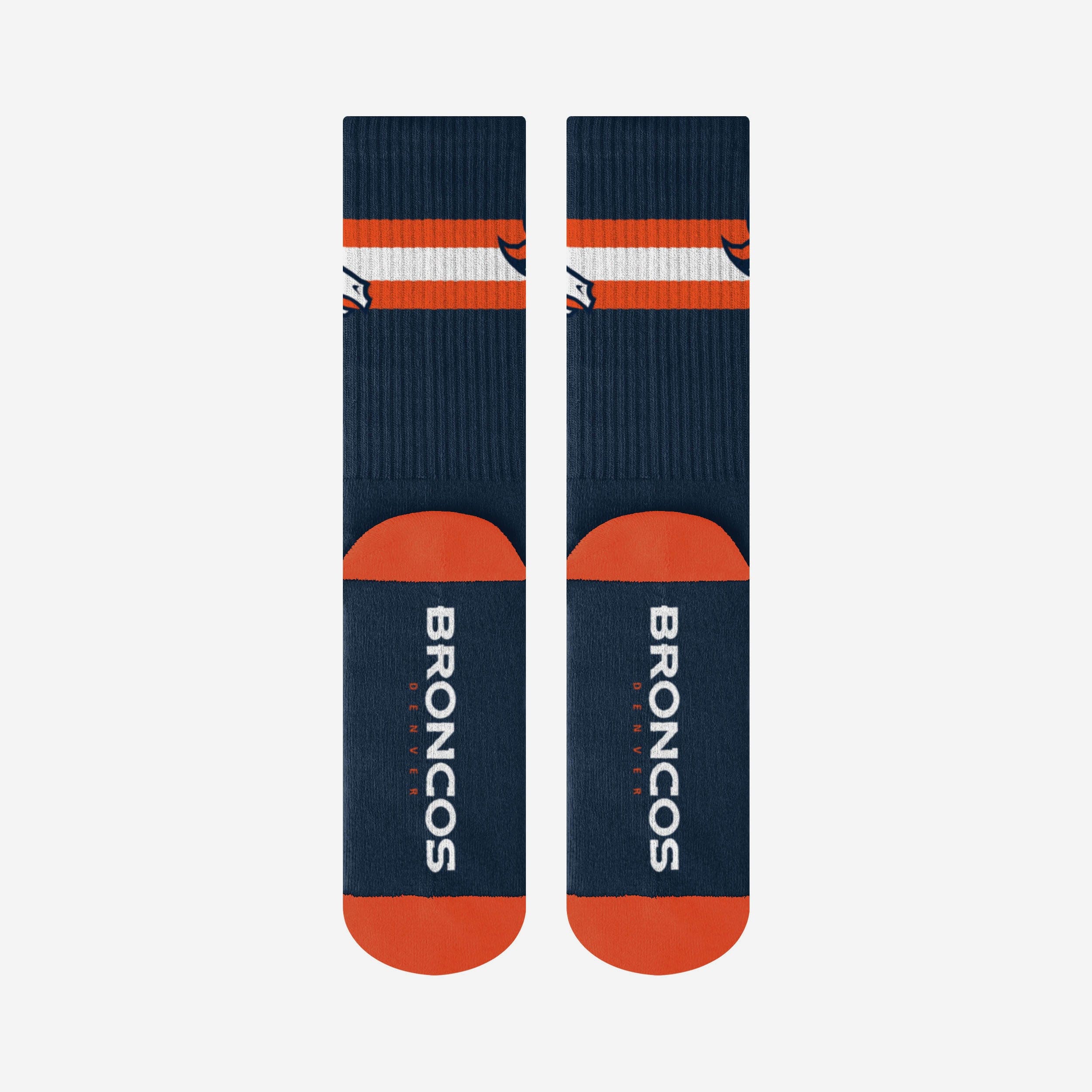 Denver Broncos Stylish Team Stripe Crew Socks - Show Your Team Spirit!