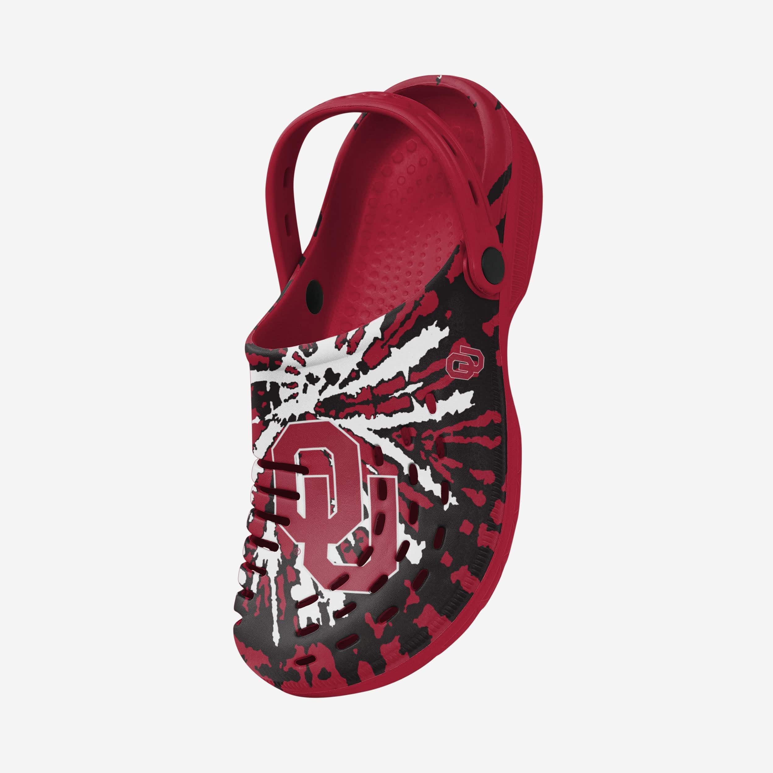 Gorgeous Oklahoma Sooners Tie - Dye Clogs with Straps
