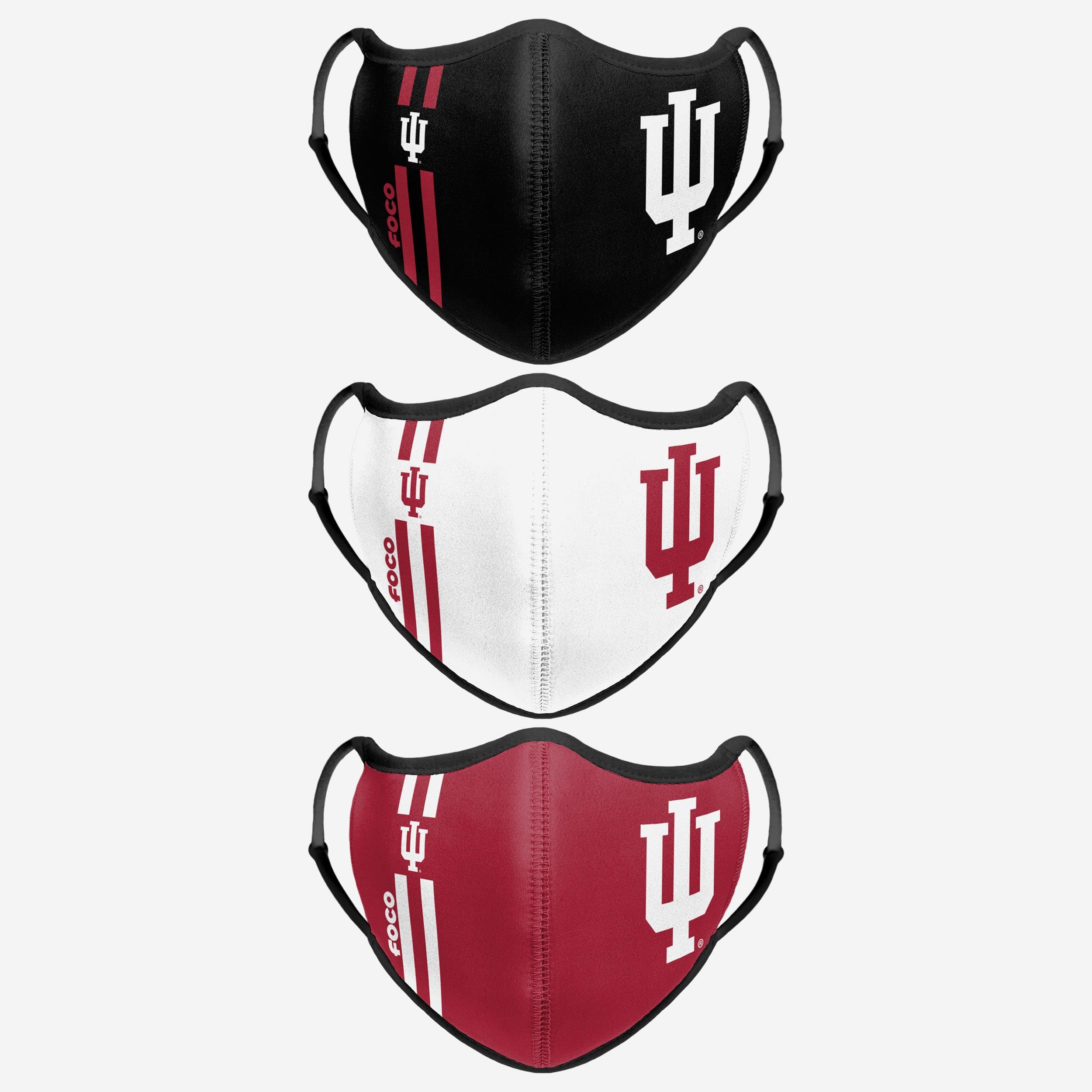 Indiana Hoosiers 3-Pack Sports Face Cover - Show Your Team Spirit!