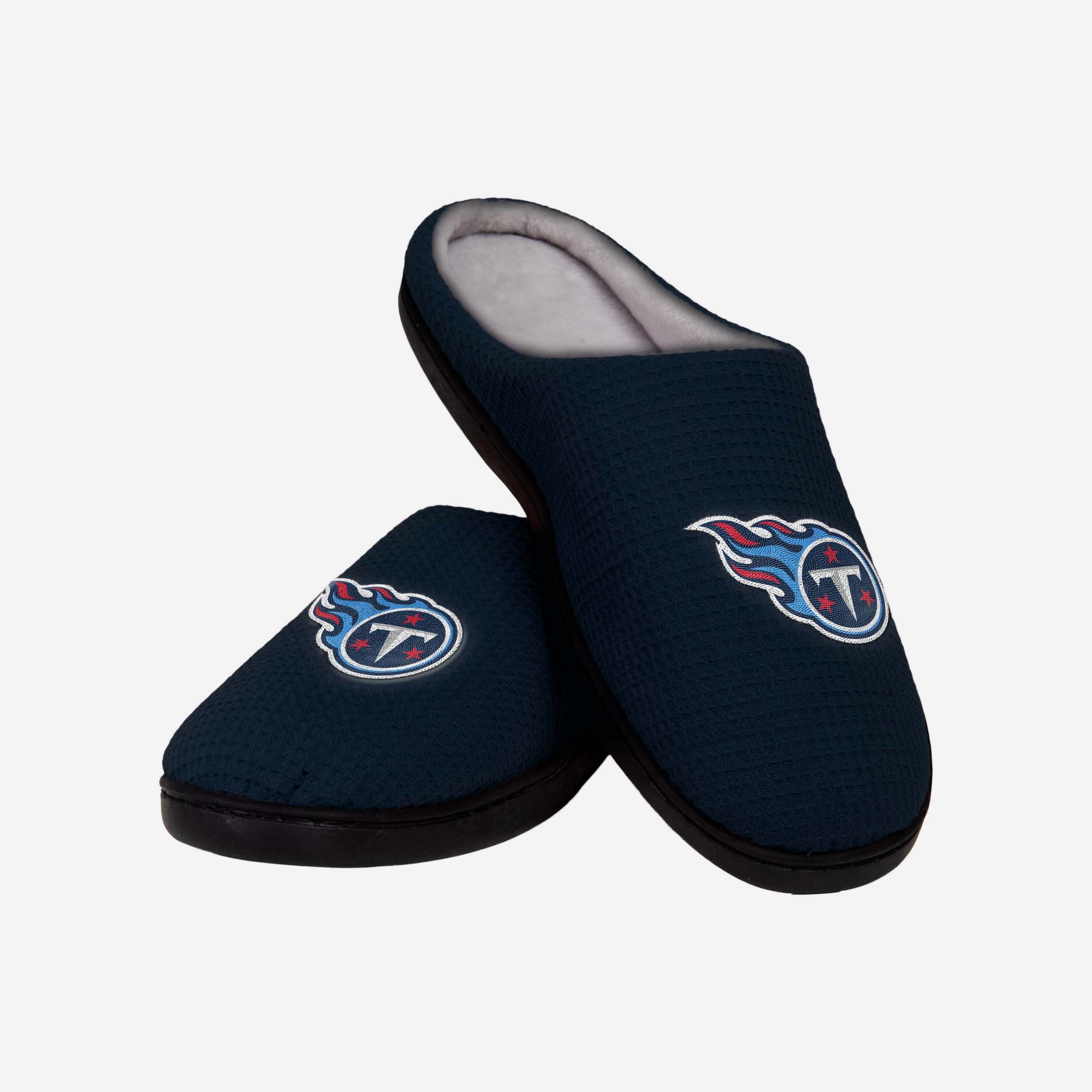 Tennessee Titans Luxury Memory Foam Slide Slippers - Show Your Team Spirit!