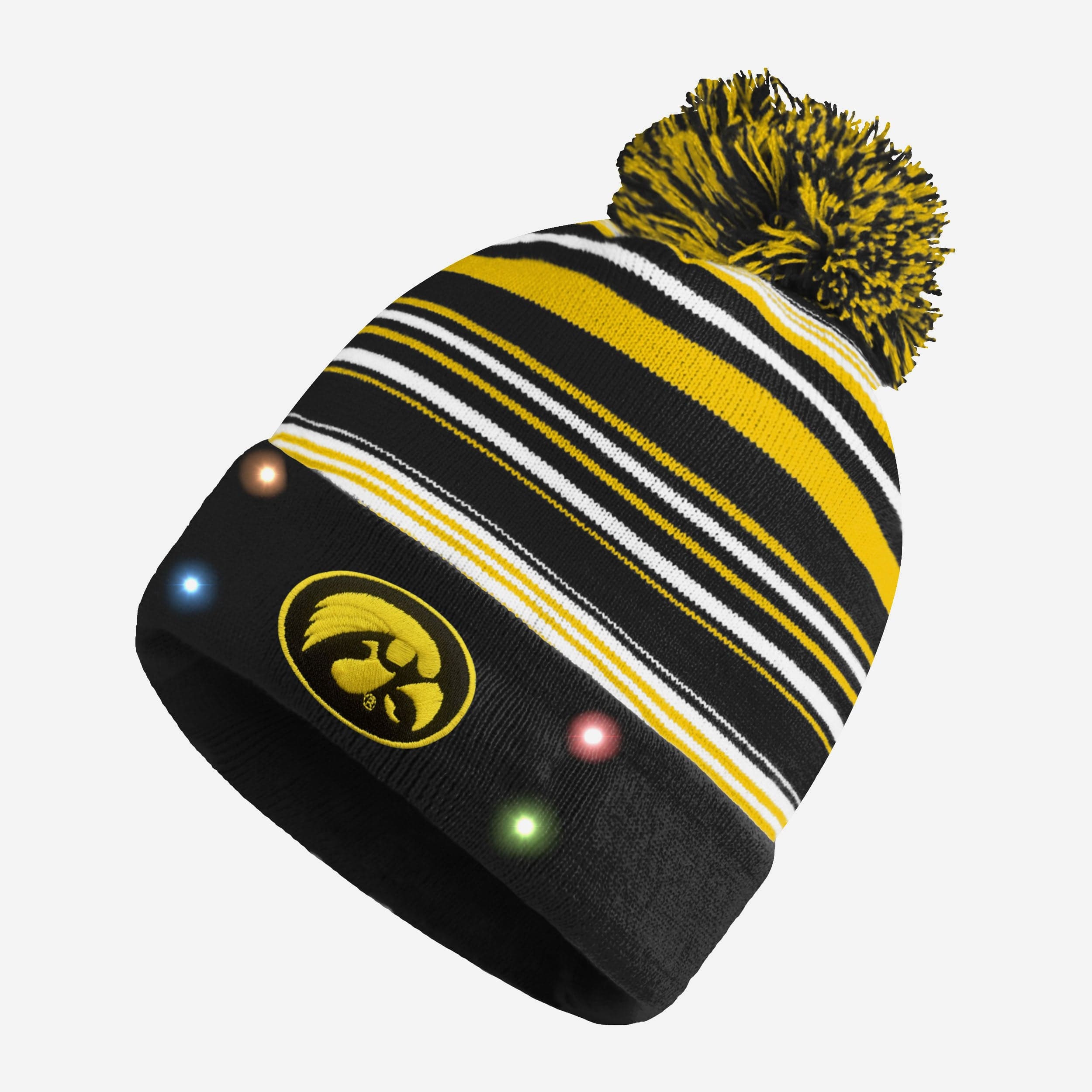 Iowa Hawkeyes Super Cool Horizontal Stripe Light - Up Beanie