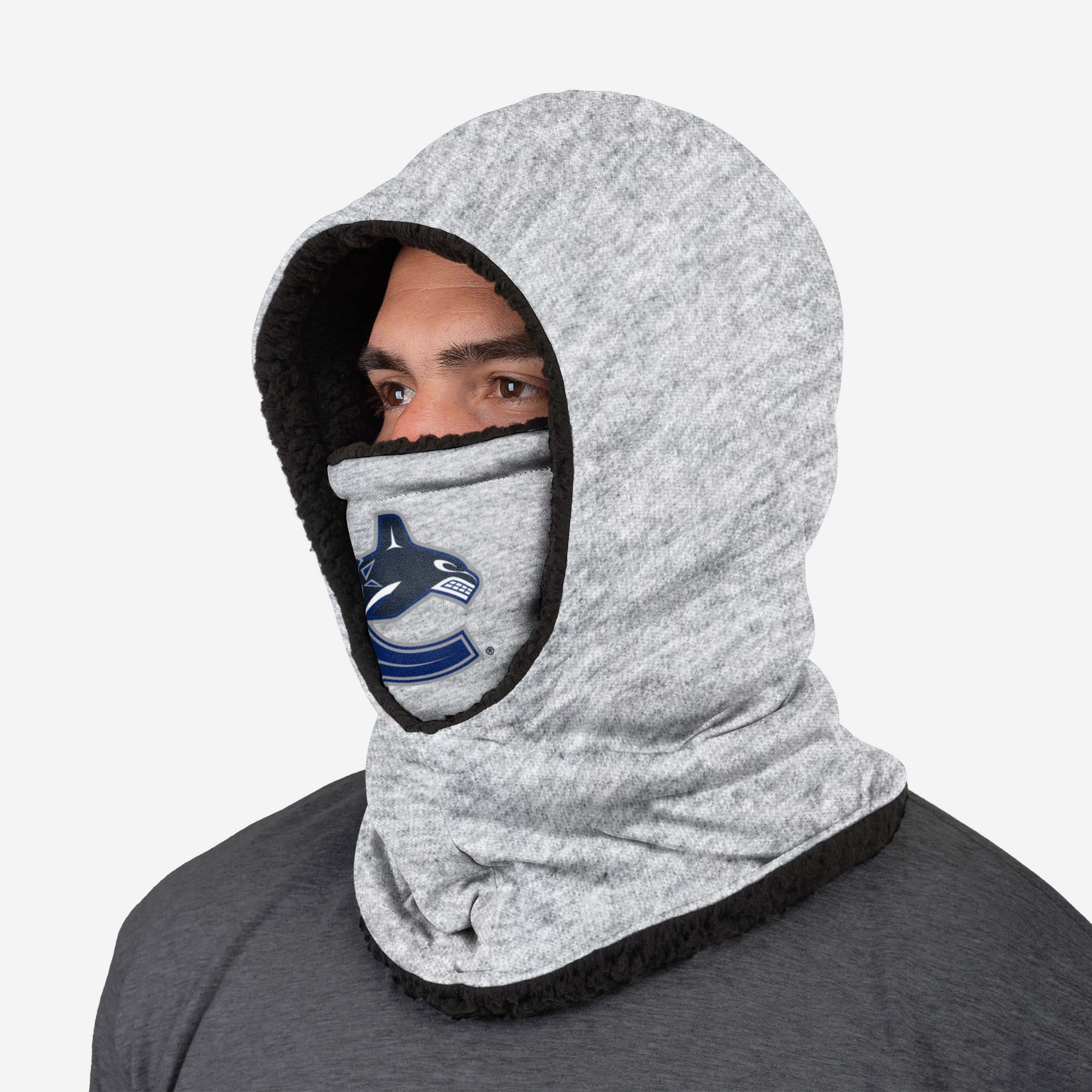 Vancouver Canucks Heather Grey Big Logo Hooded Gaiter - The Ultimate Winter Essential