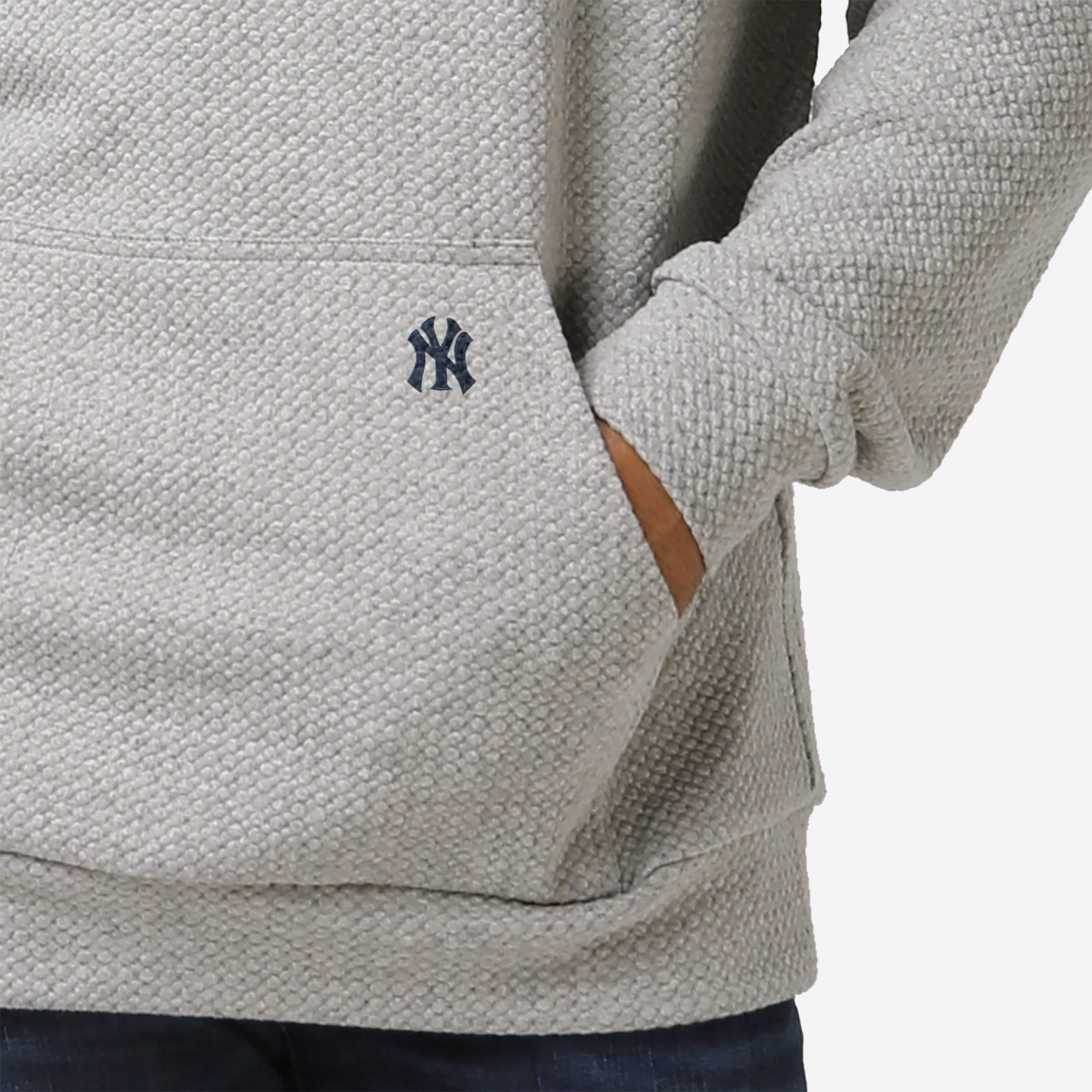 Stylish New York Yankees Gray Woven Hoodie - Show Your Team Spirit!