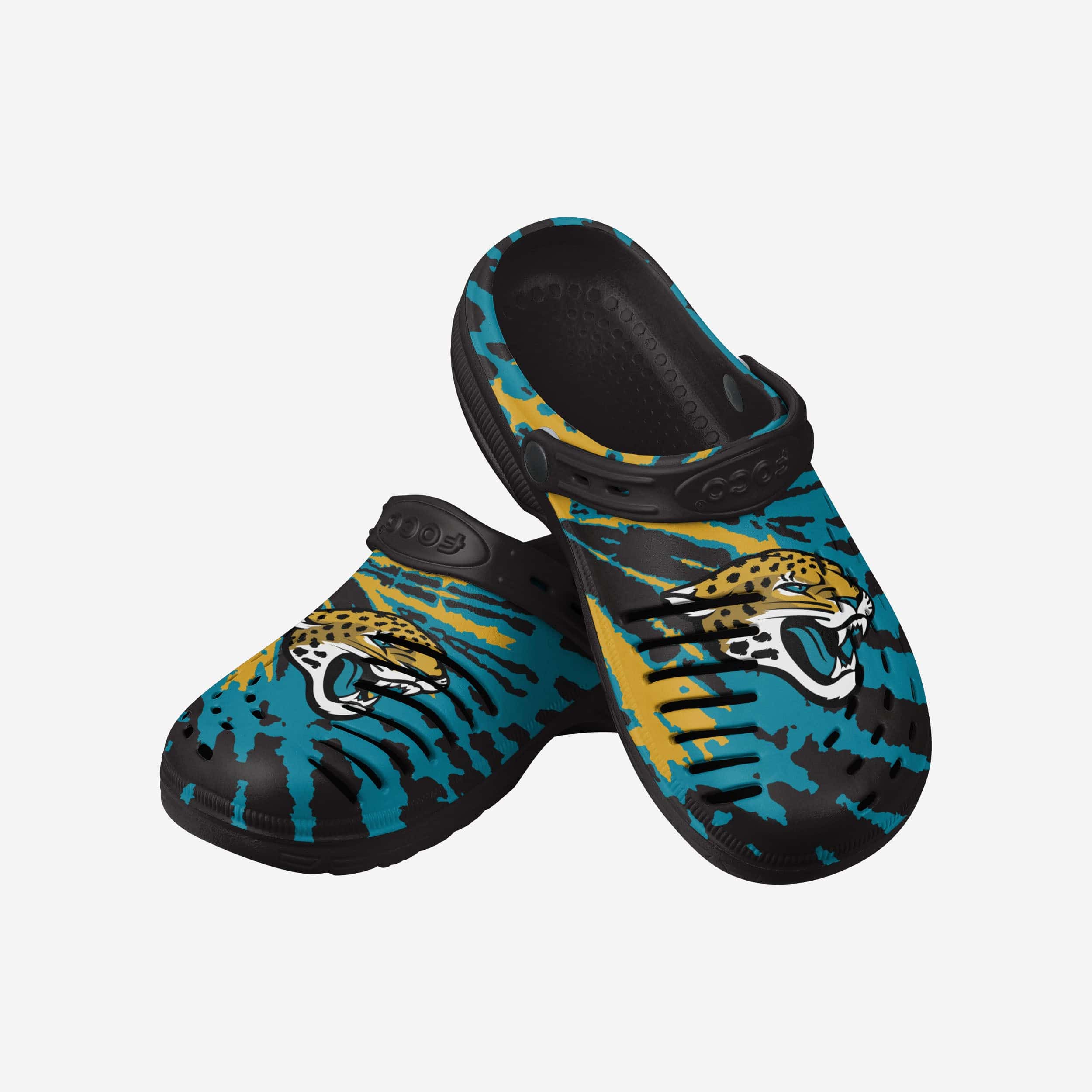 Jacksonville Jaguars Stylish Tie - Dye Clogs with Straps