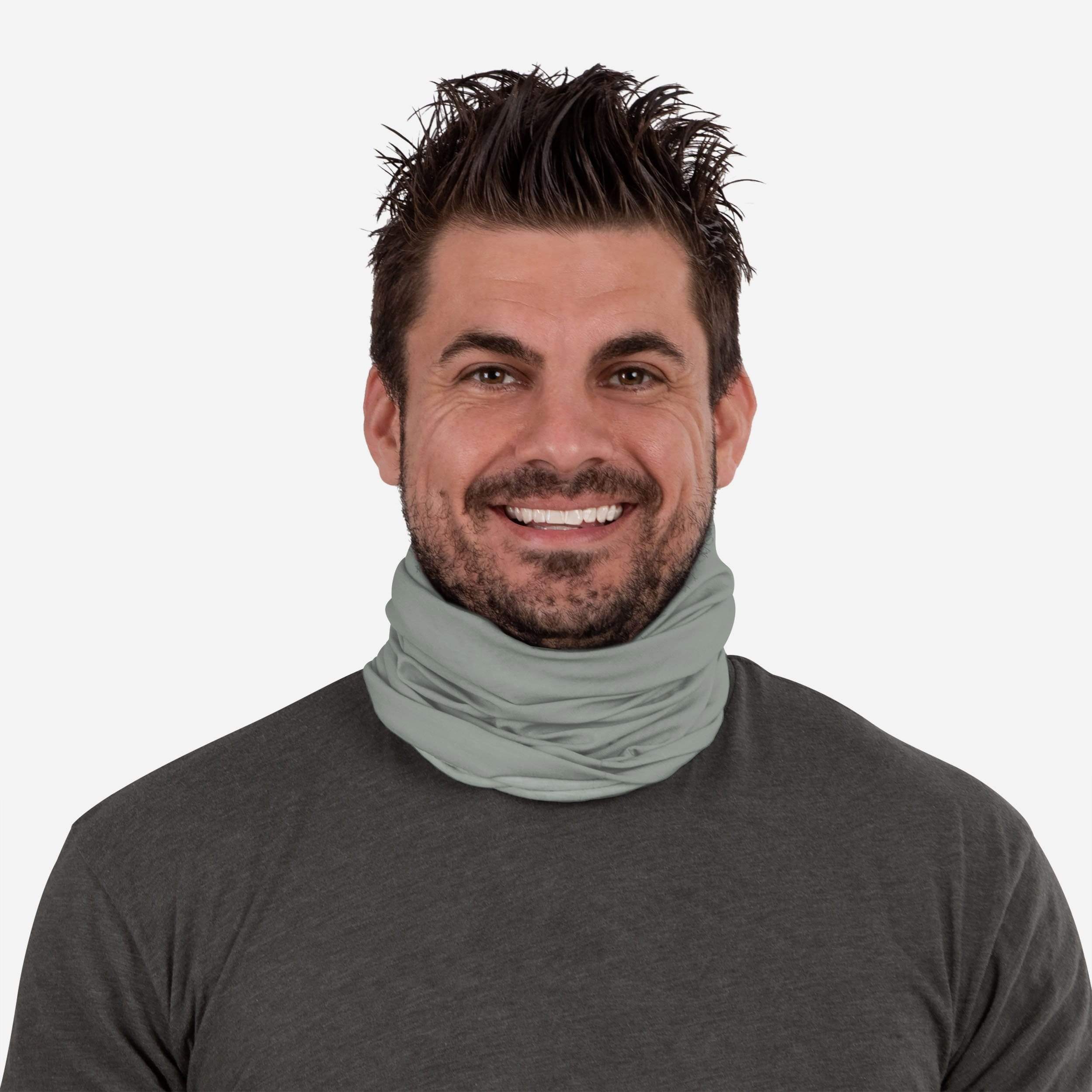 Stylish Grey & Black Bandana Gaiter Scarf - A Must-Have Fashion Accessory