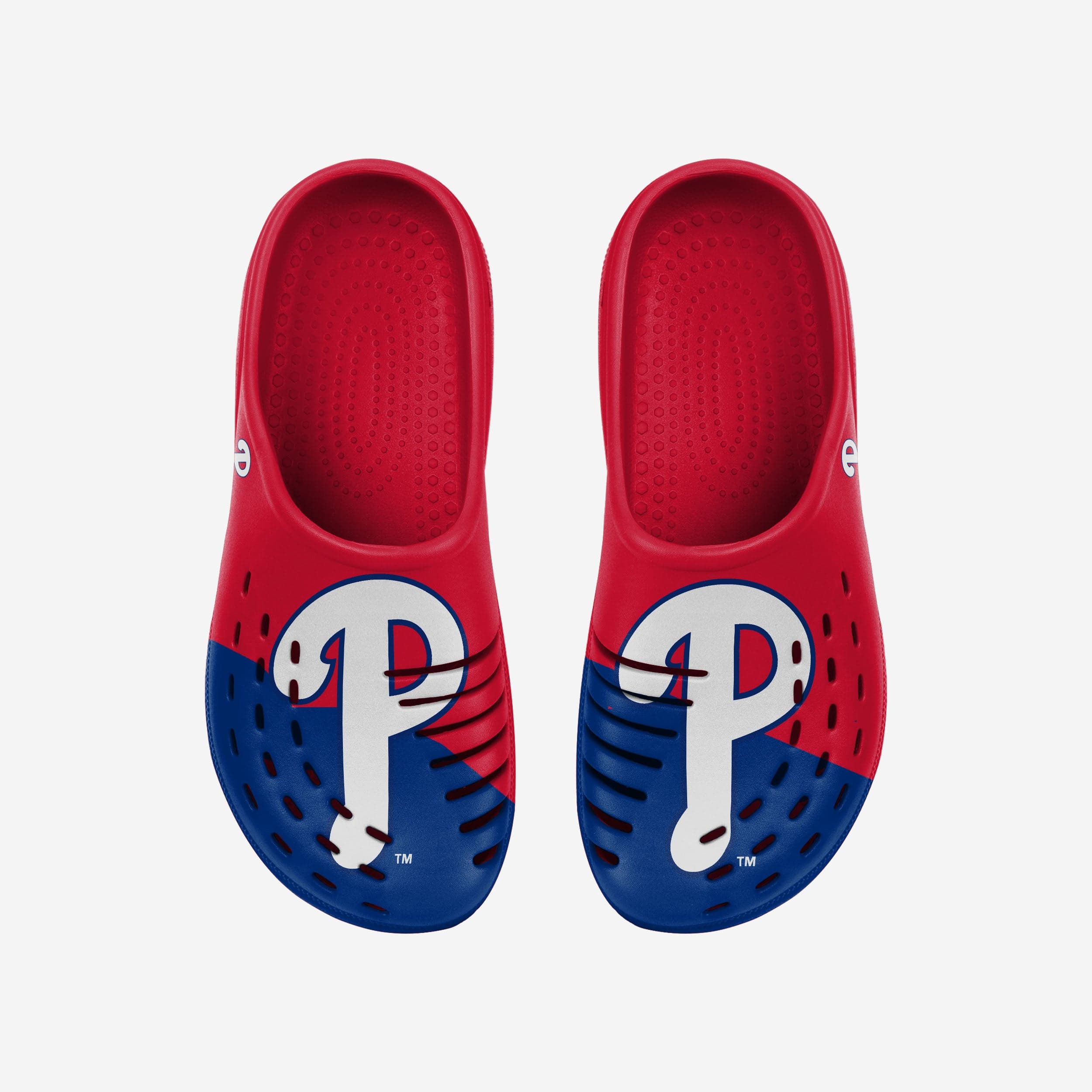 Philadelphia Phillies Men's Stylish Colorblock Big Logo Clogs - Rock Your Team Spirit!