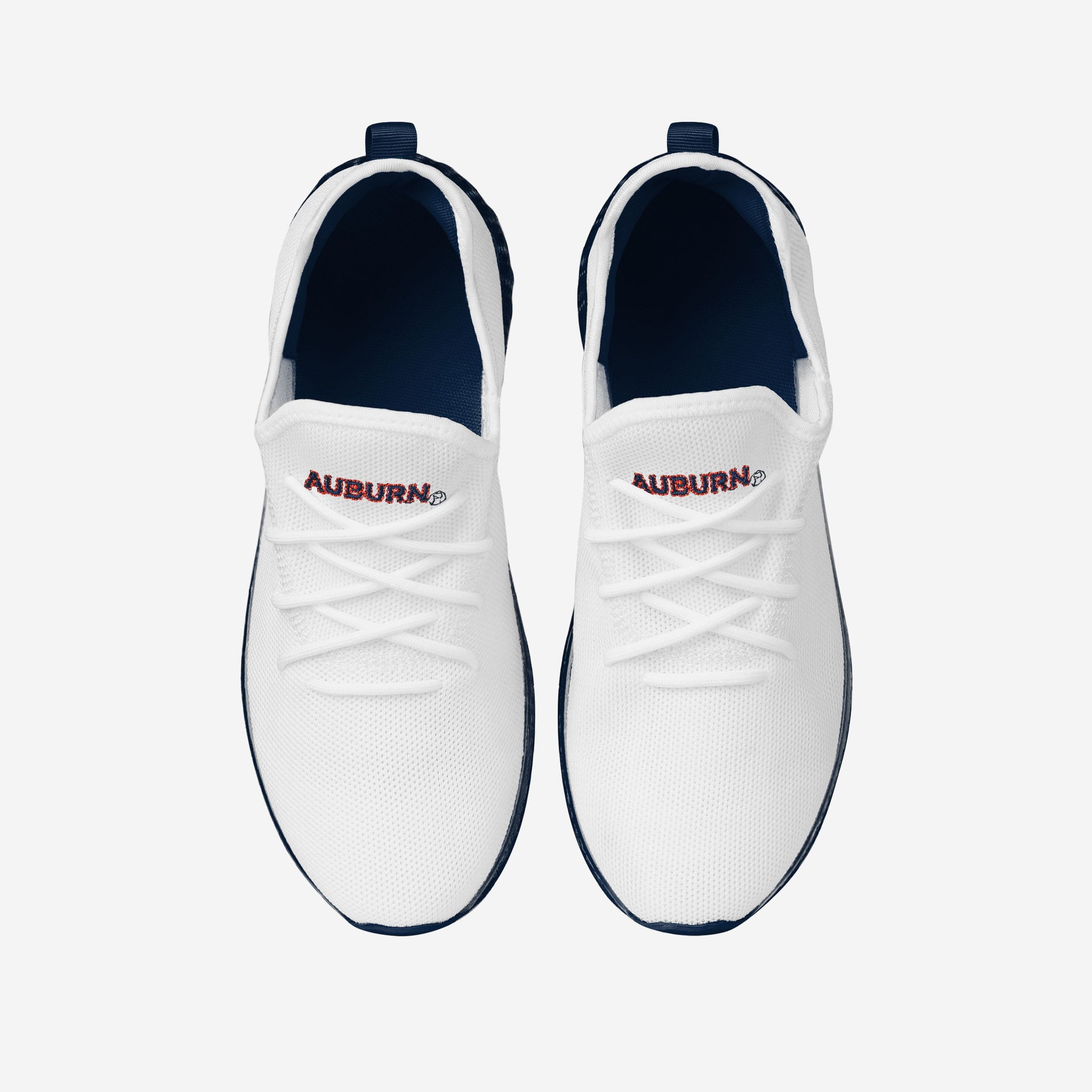 Auburn Tigers Gradient Midsole White Sneakers - Game Day Style!