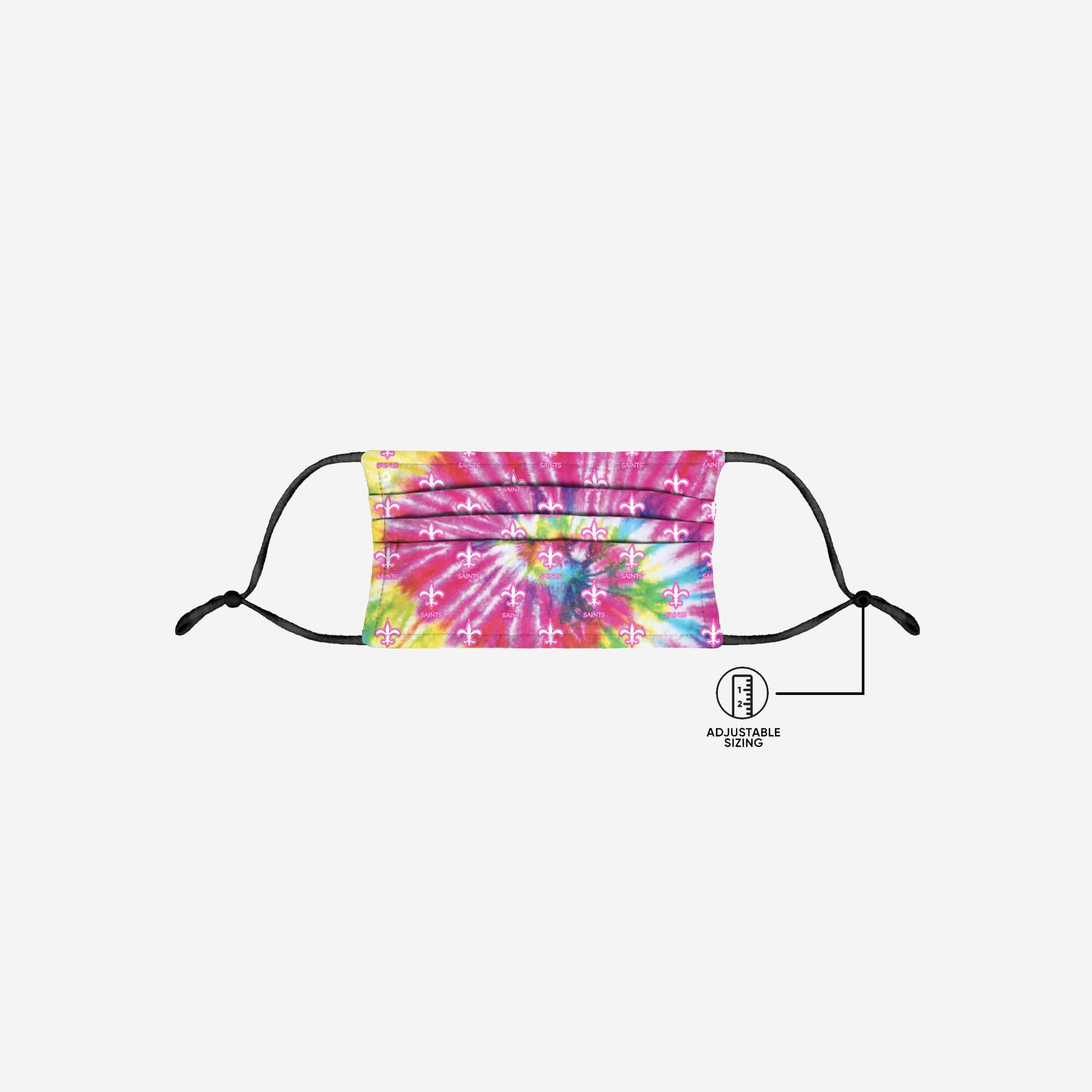 New Orleans Saints Pastel Tie-Dye Adjustable Face Cover - Represent Your Team in Style!