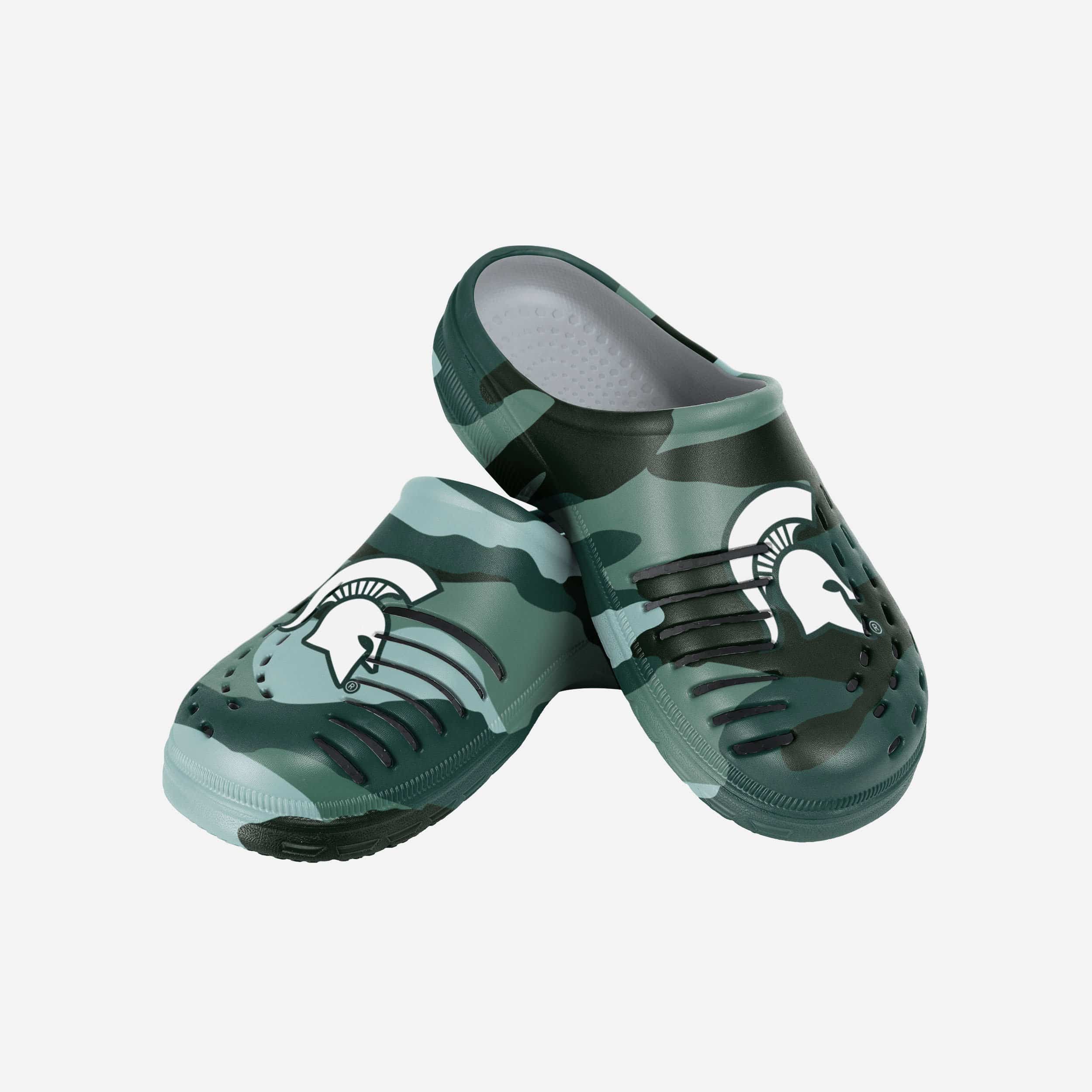 Michigan State Spartans Tonal Camo Clogs - Show Your Fandom!