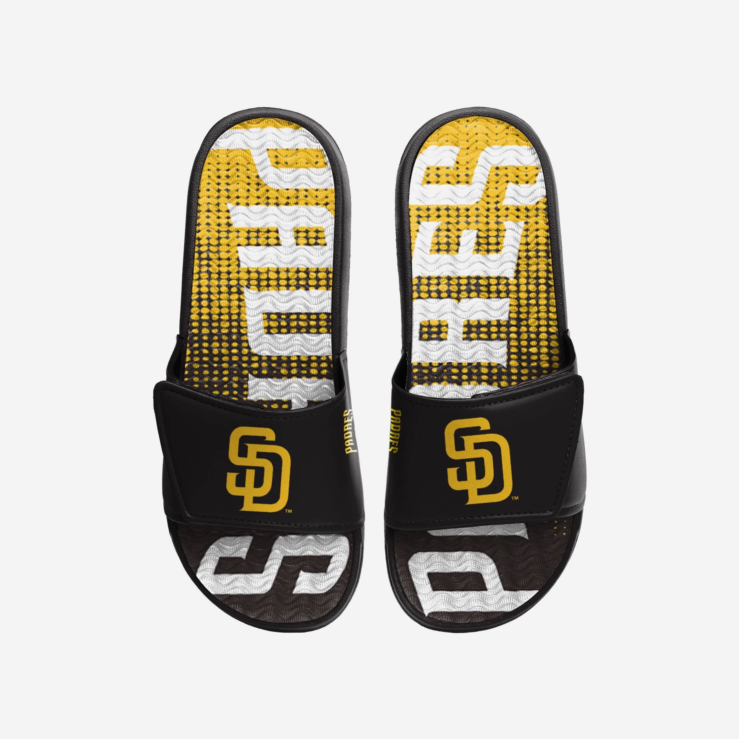 San Diego Padres Gradient Wordmark Gel Slides - Ultimate Comfort for Fans