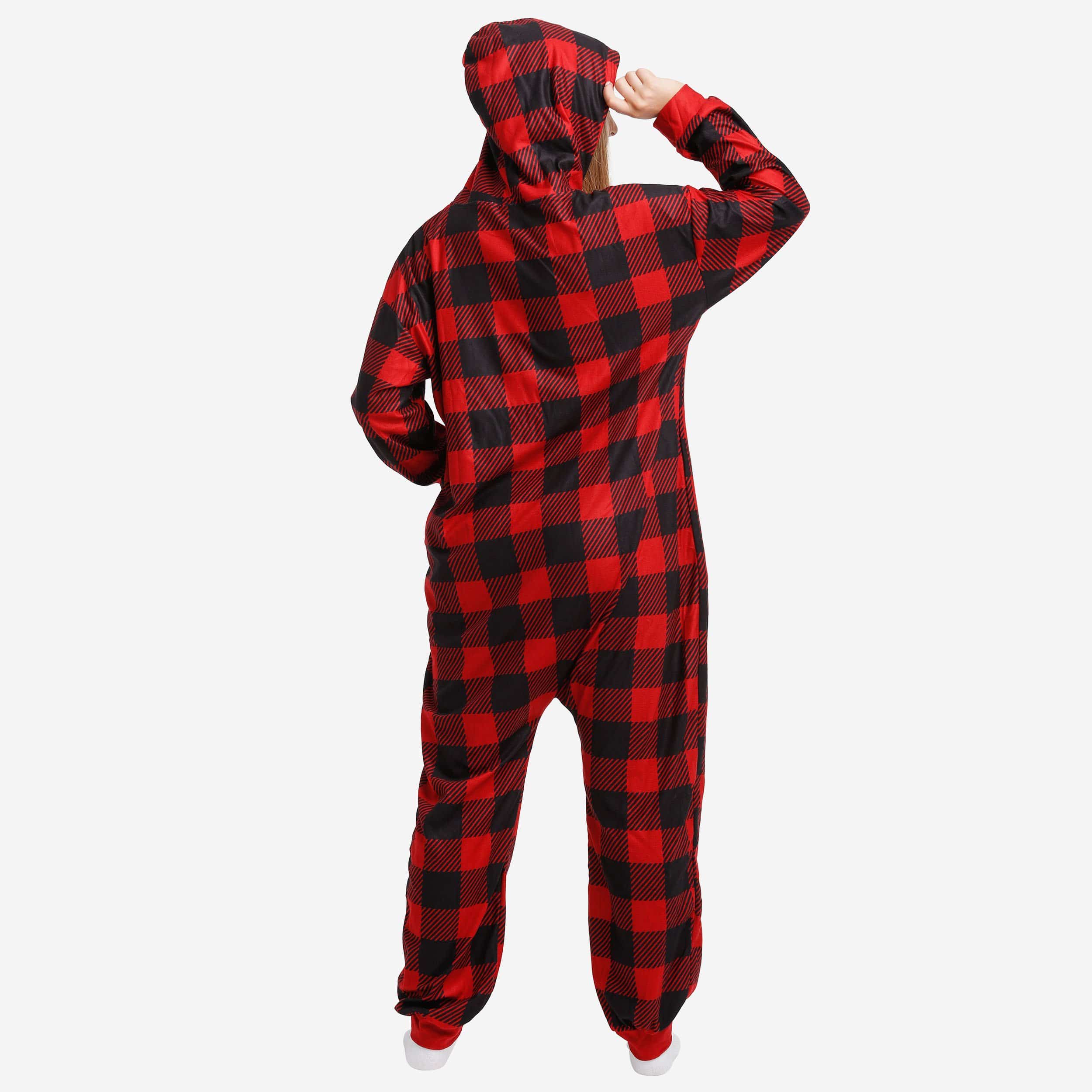Tampa Bay Buccaneers Plaid Onesie Pajamas - The Ultimate Family Holiday Wear