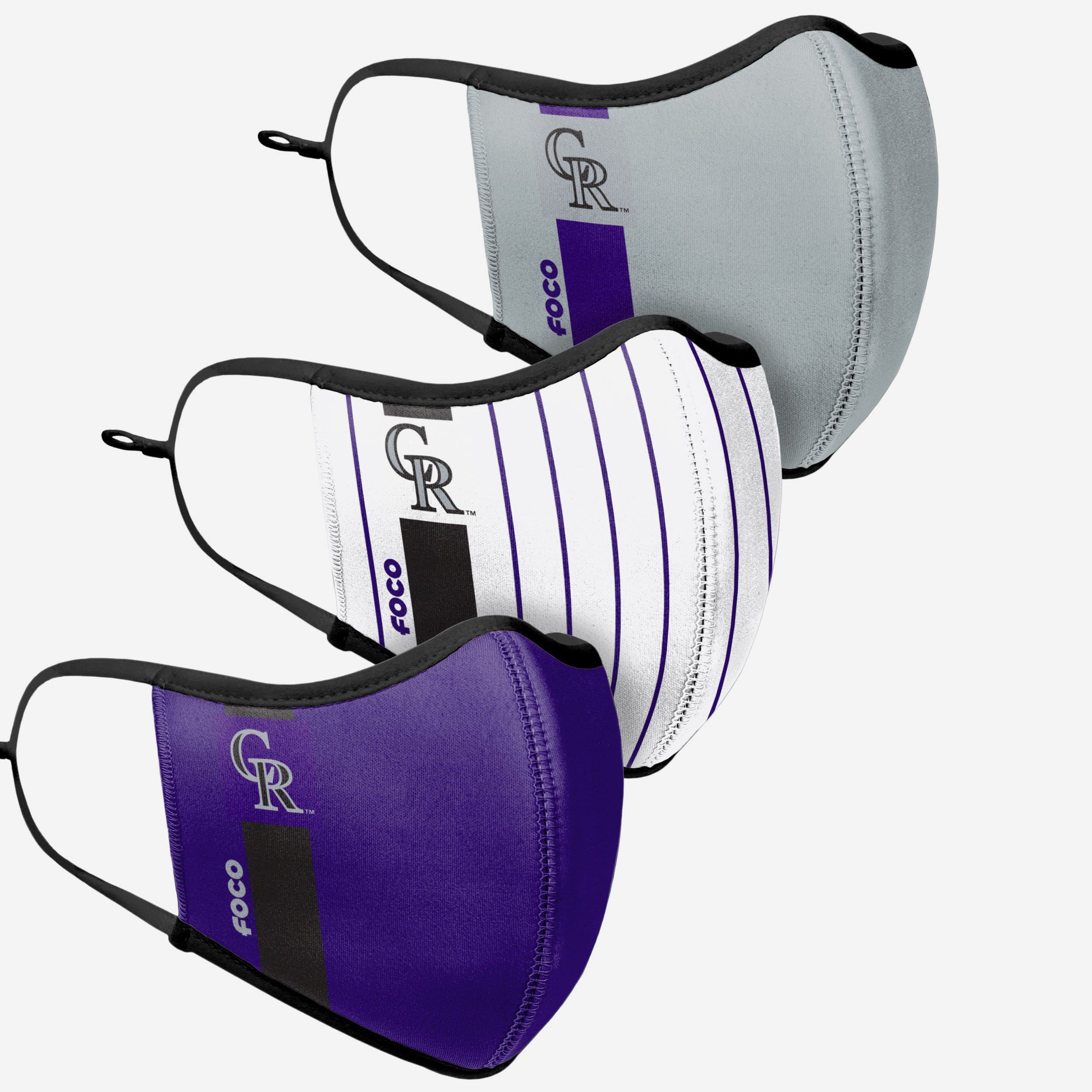 Colorado Rockies Sports 3-Pack Face Cover - Represent Your Team in Style!