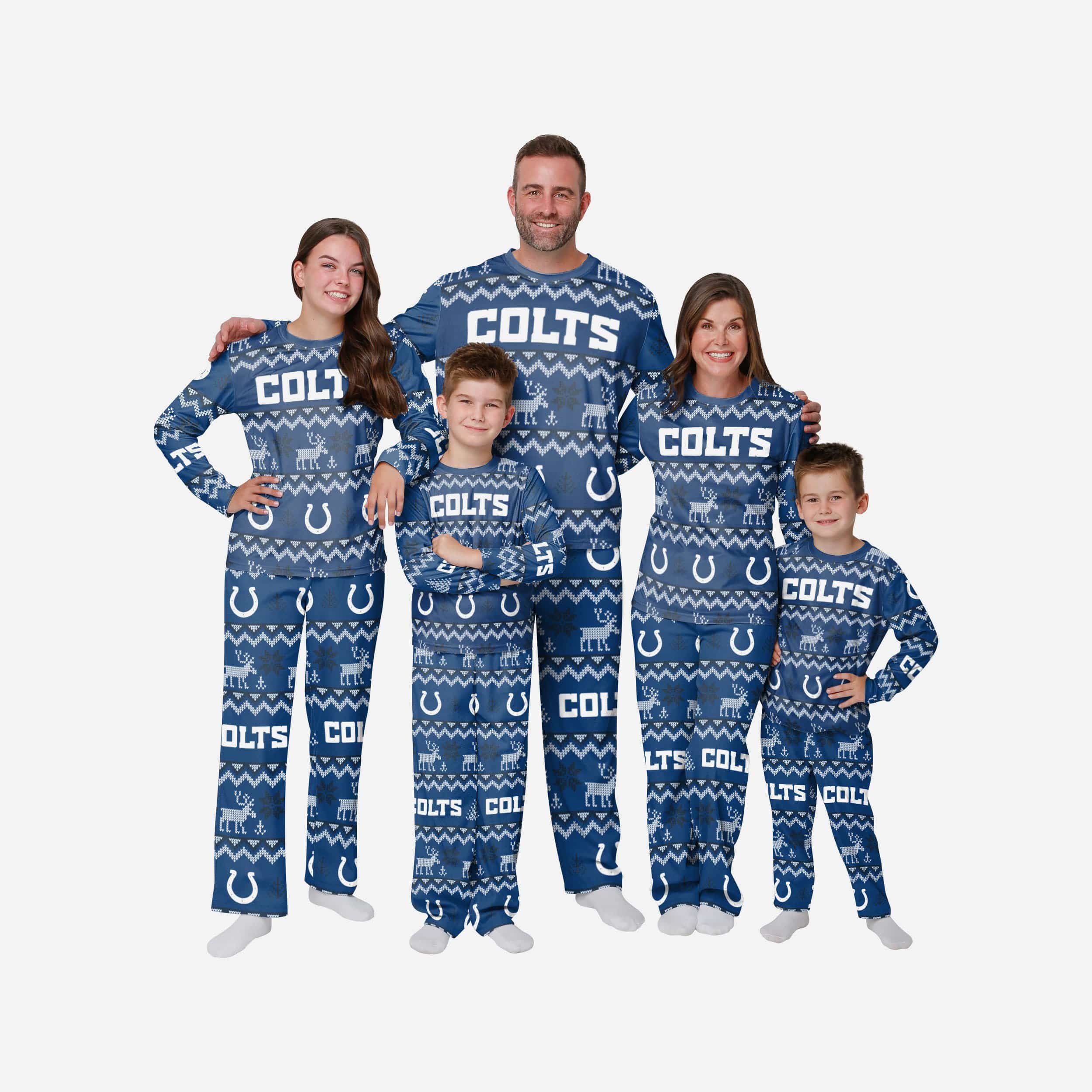 Indianapolis Colts Men's Eye - Catching Family Holiday Pajamas