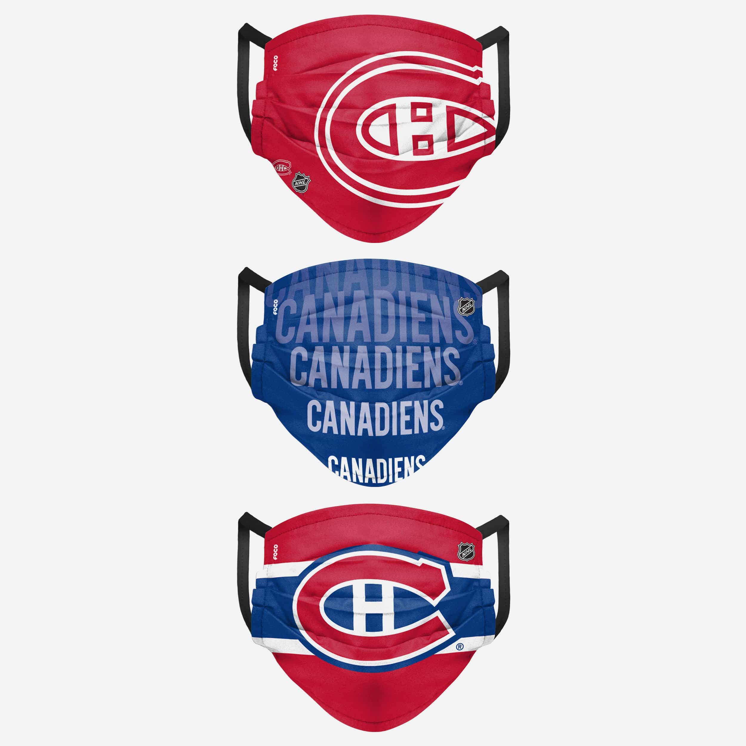 Montreal Canadiens Matchday 3-Pack Face Cover - Represent Your Team in Style!
