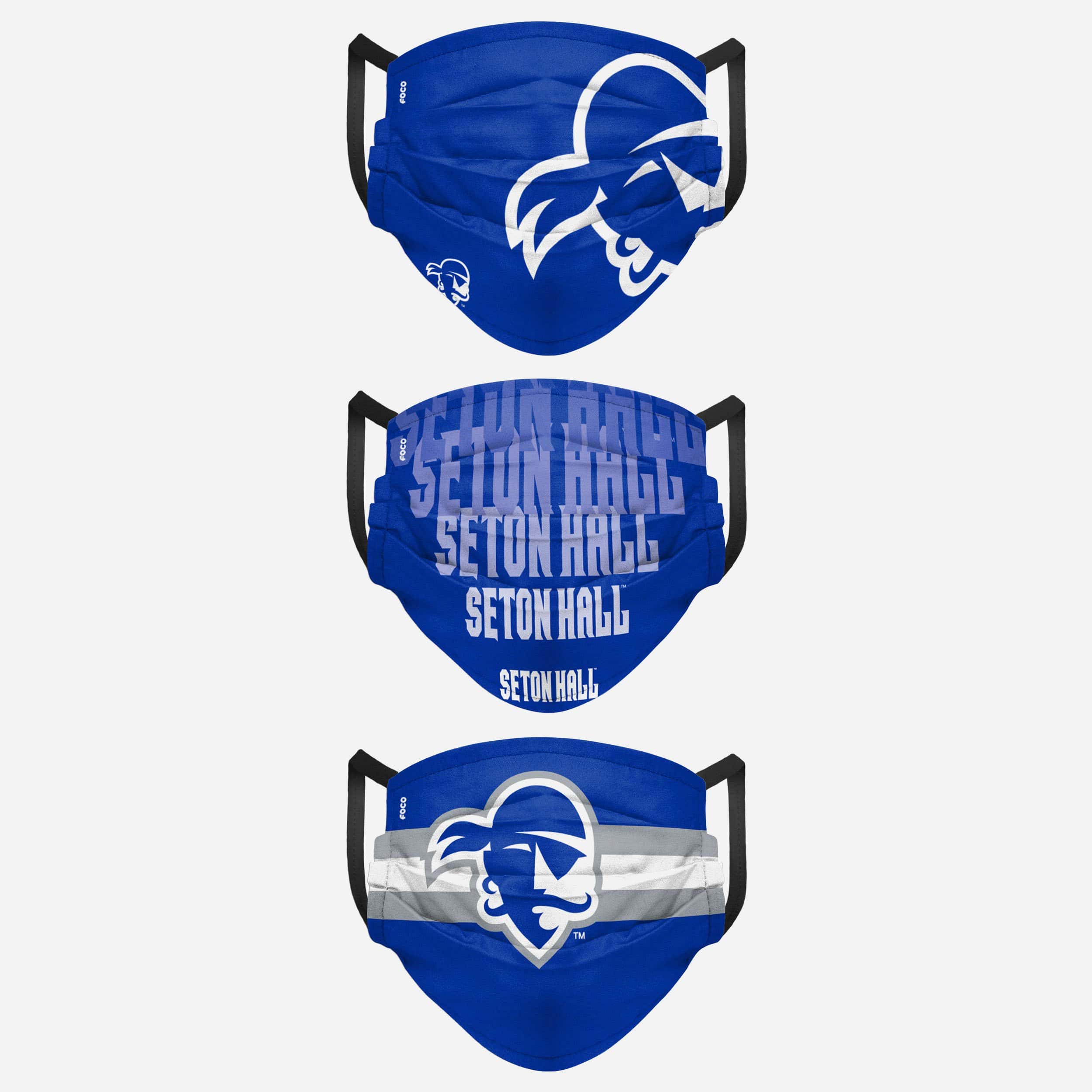 Seton Hall Pirates Matchday 3-Pack Face Cover - Represent Your Team in Style!