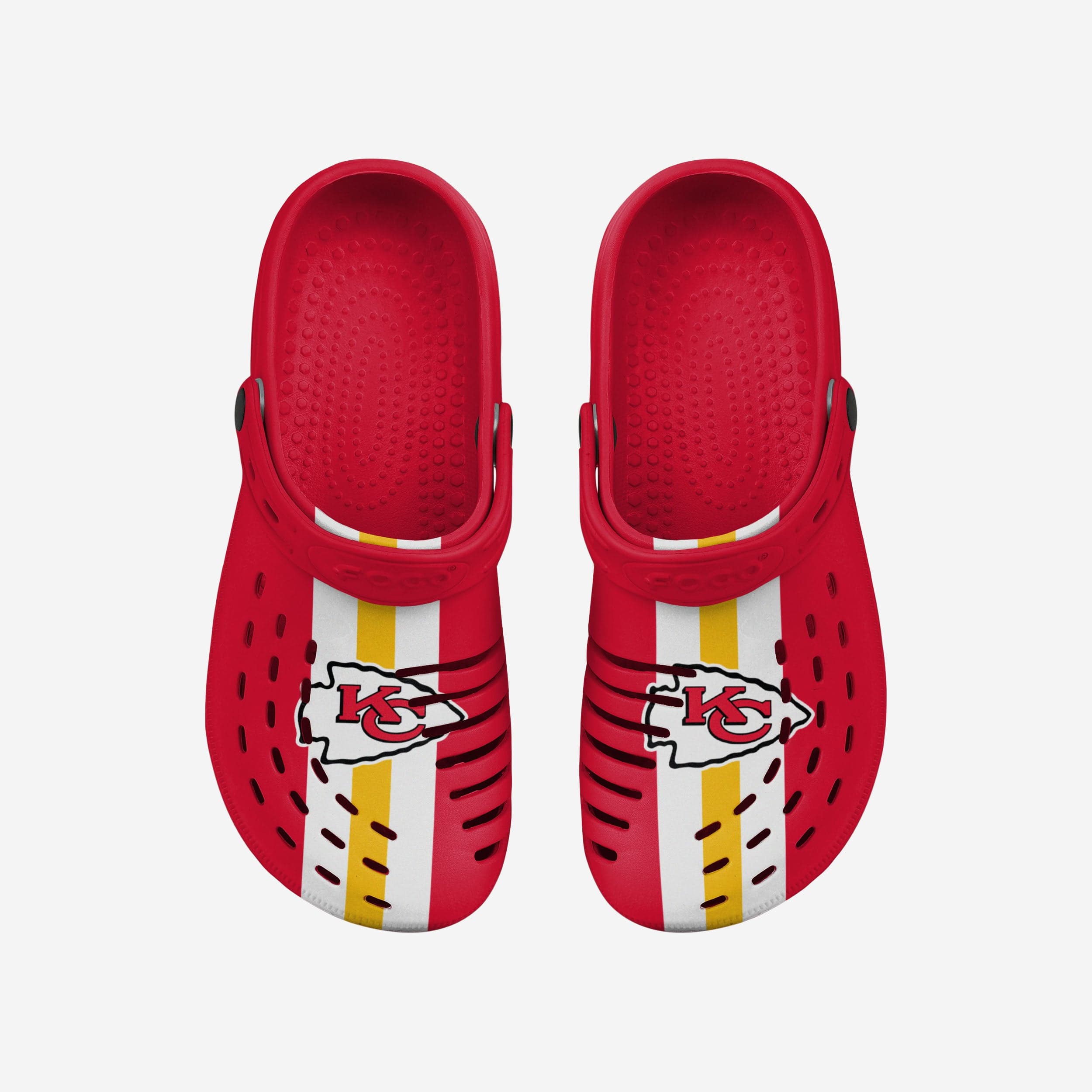 Kickin' Kansas City Chiefs Team Stripe Clogs with Straps