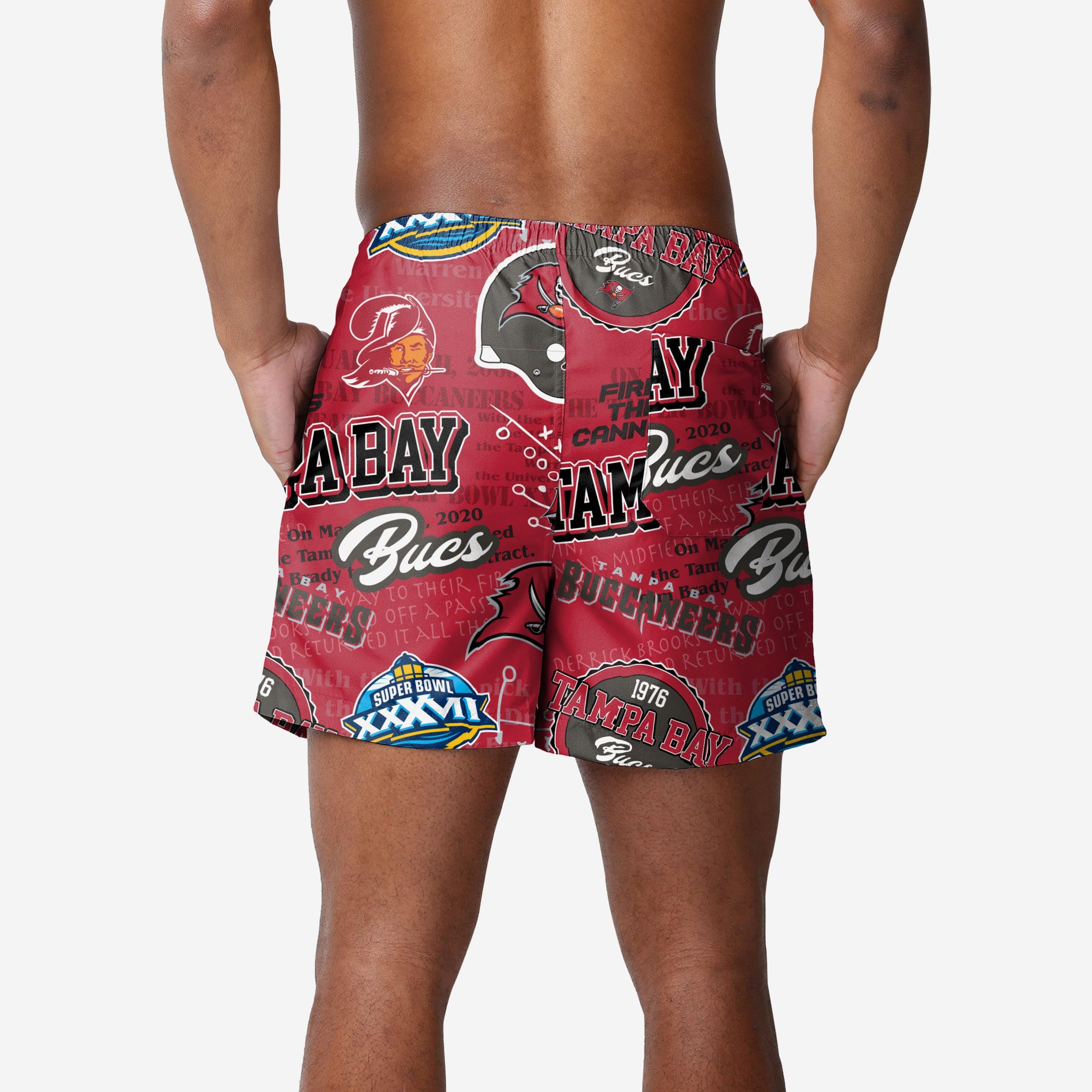 Tampa Bay Buccaneers Logo Rush Splashy Swimming Trunks