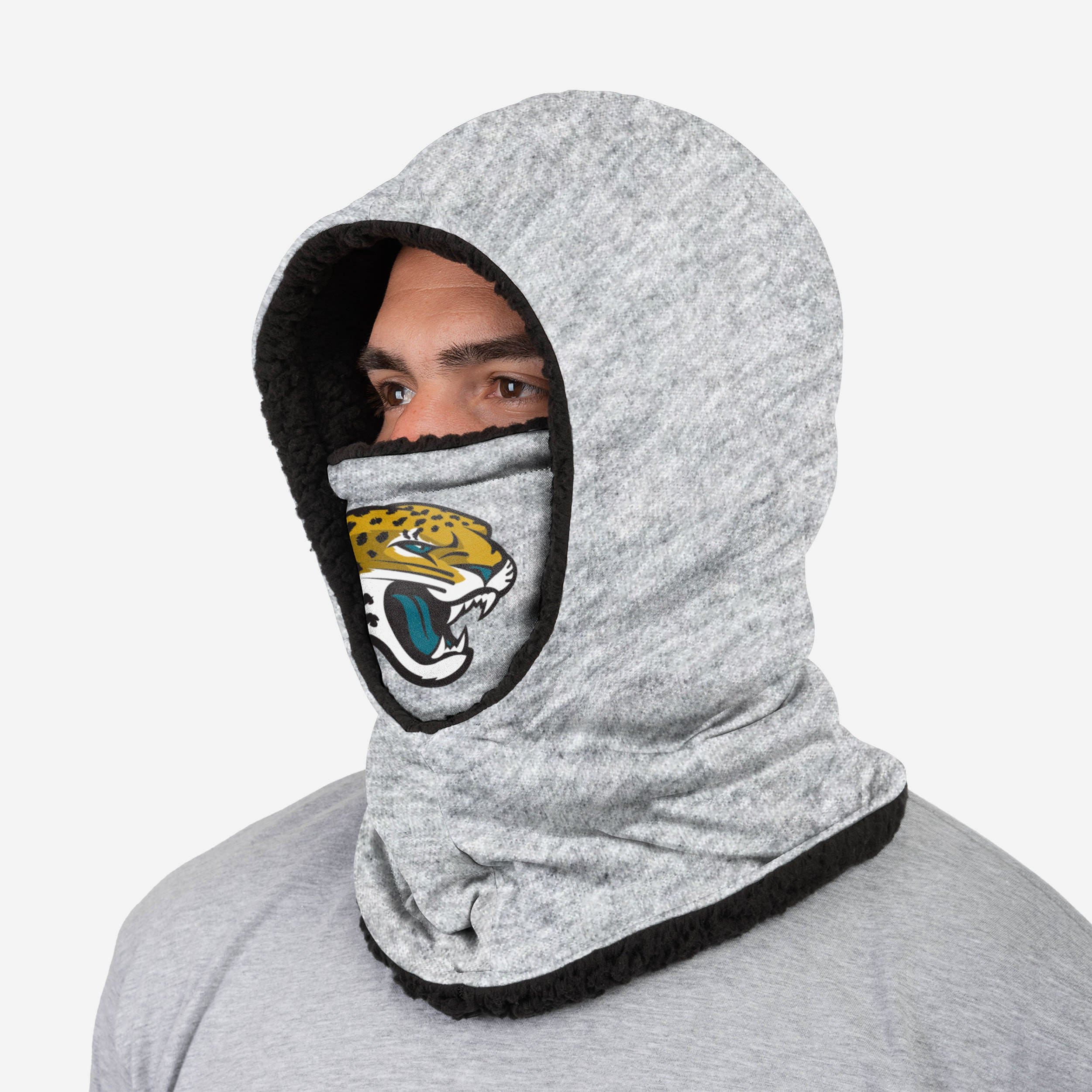 Jacksonville Jaguars' Stunning Heather Grey Big Logo Hooded Gaiter - Must-Have for Fans!