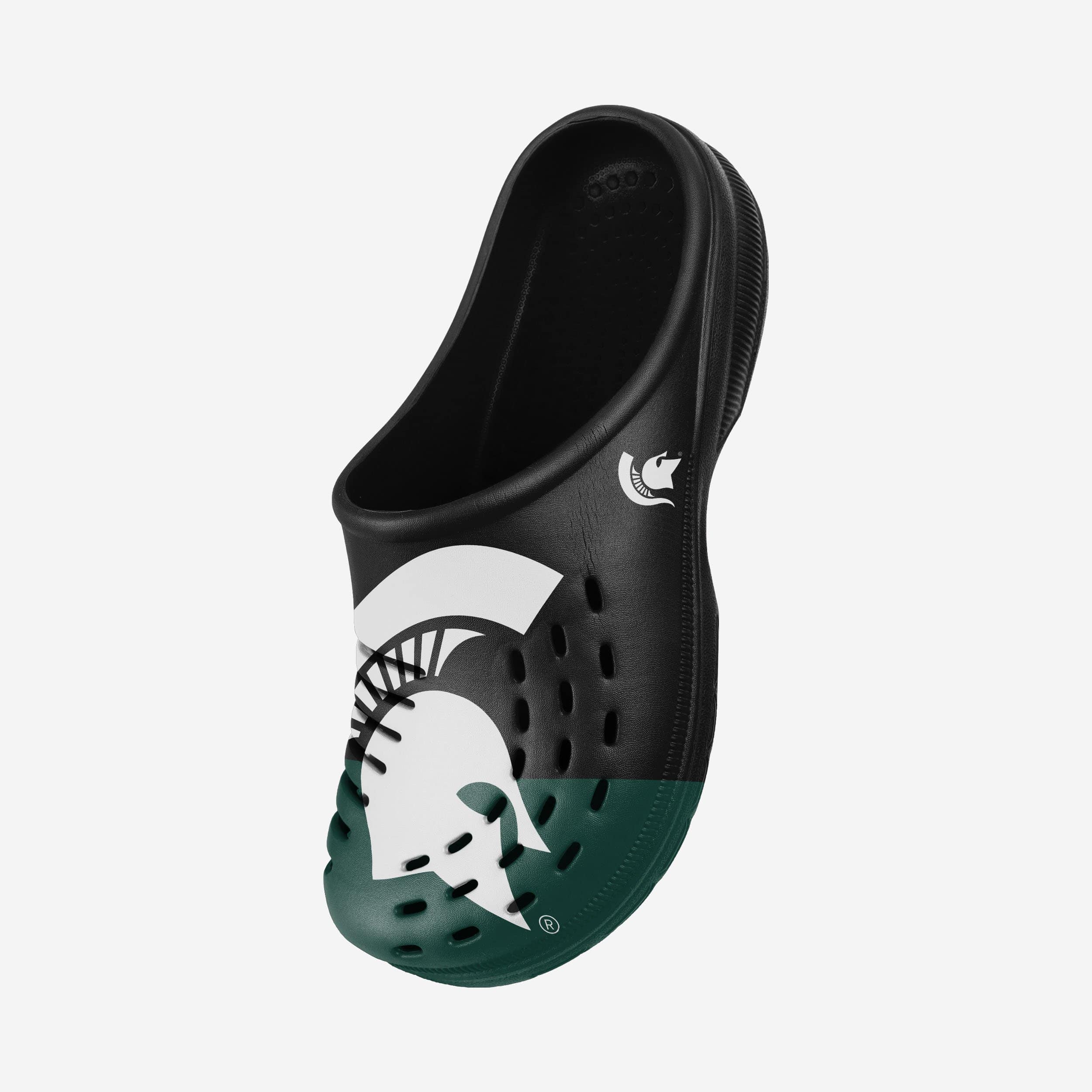 Michigan State Spartans Colorblock Big Logo Clogs - Stylish Team Spirit Footwear
