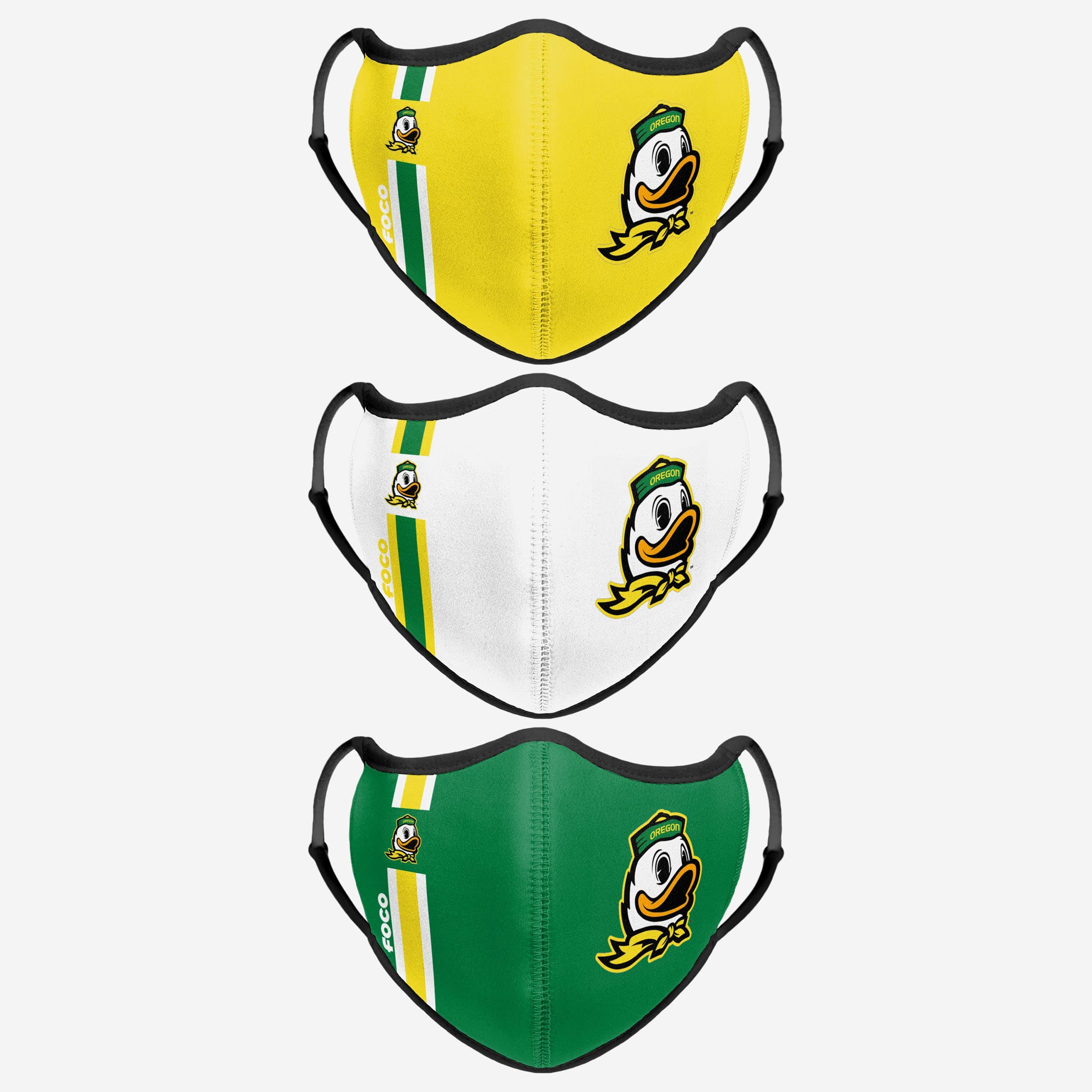 Oregon Ducks 3-Pack Fashionable Sport Face Covers - Represent Your Team!