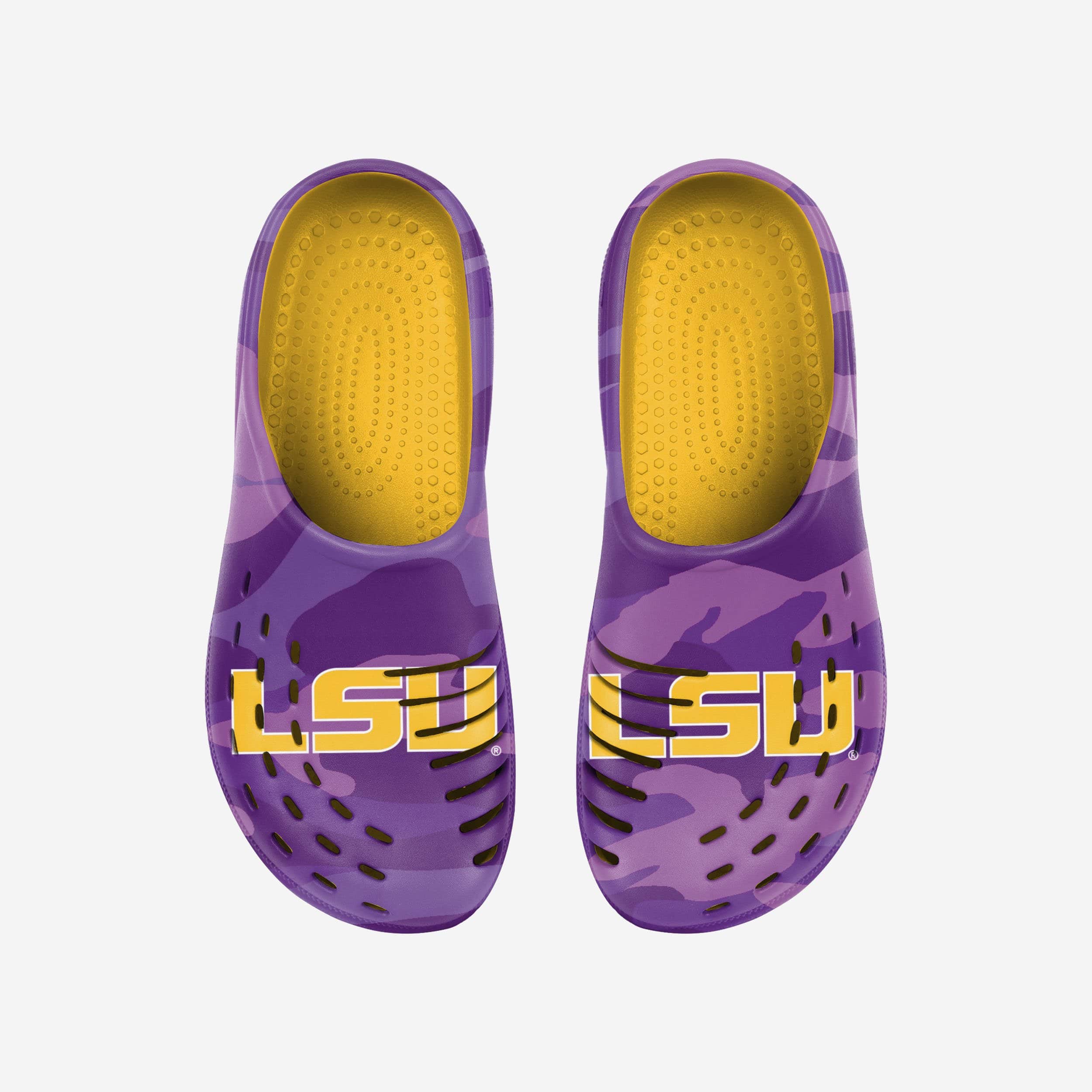 LSU Tigers Tonal Camo Clogs - Show Your Fandom!