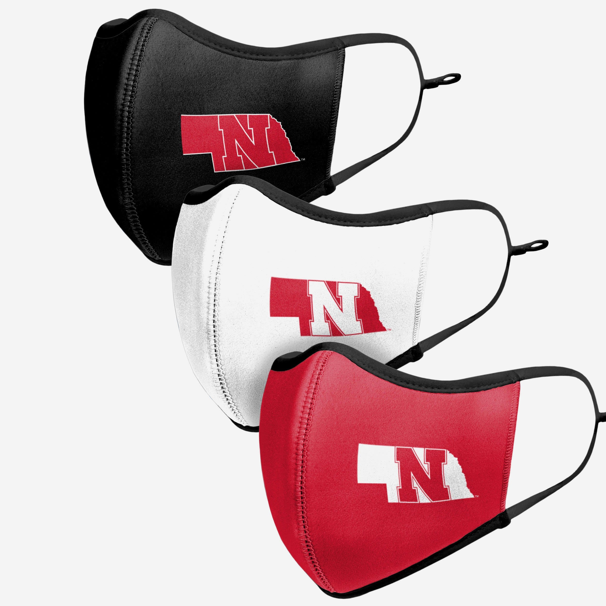 Nebraska Cornhuskers Sports 3-Pack Face Cover - Represent Your Team in Style!