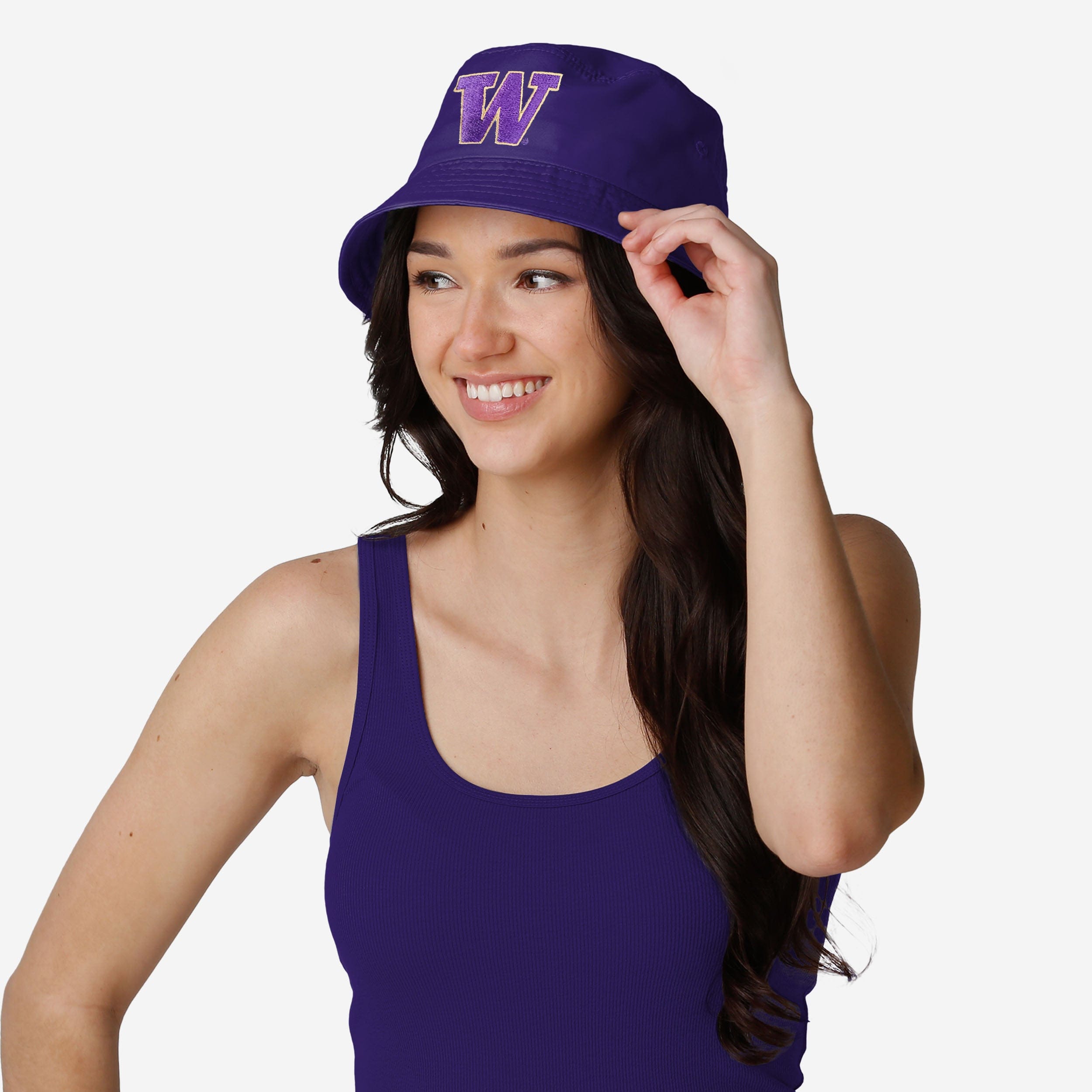 Washington Huskies Stylish Solid Bucket Hat