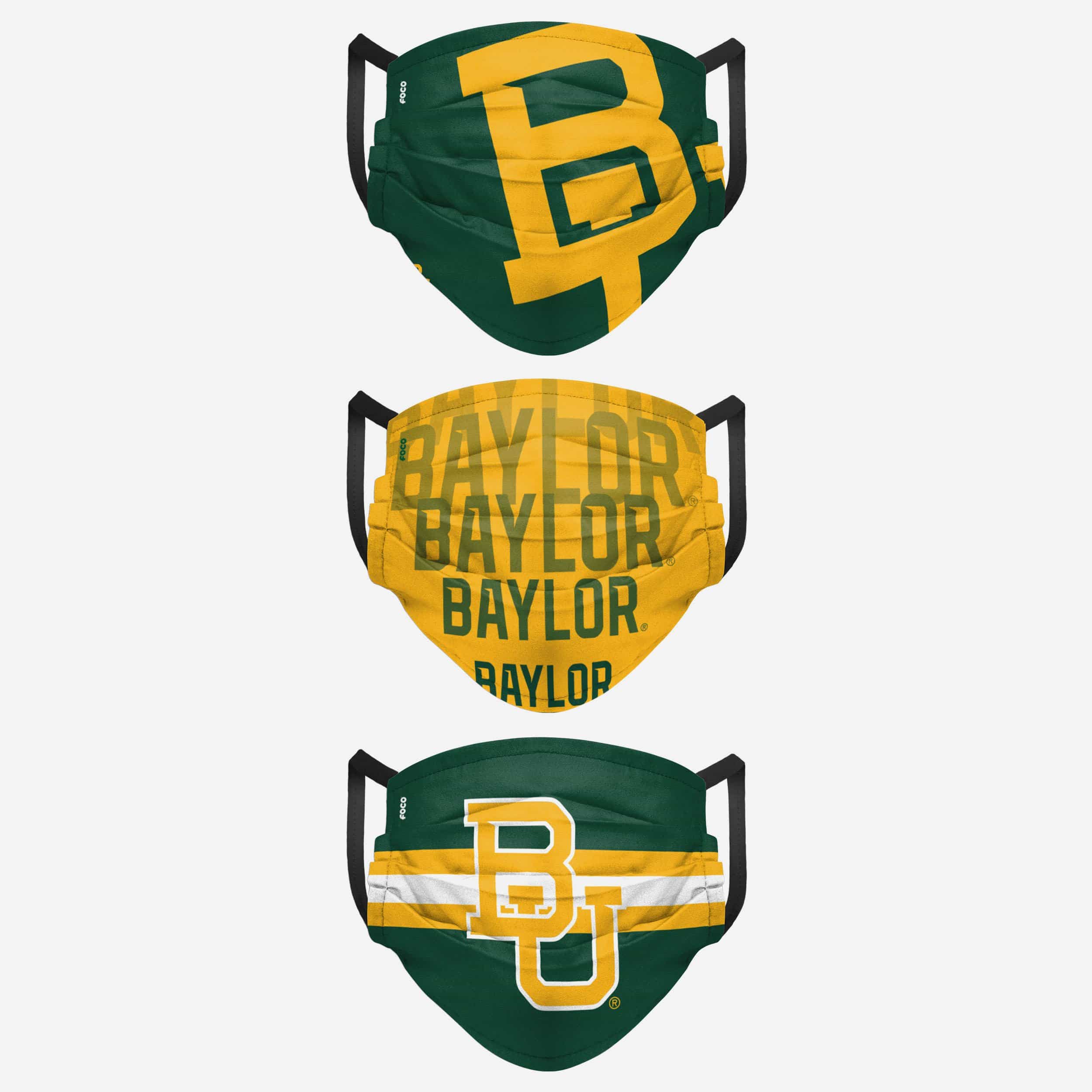 Baylor Bears Matchday 3-Pack Face Cover - Show Your Team Spirit!