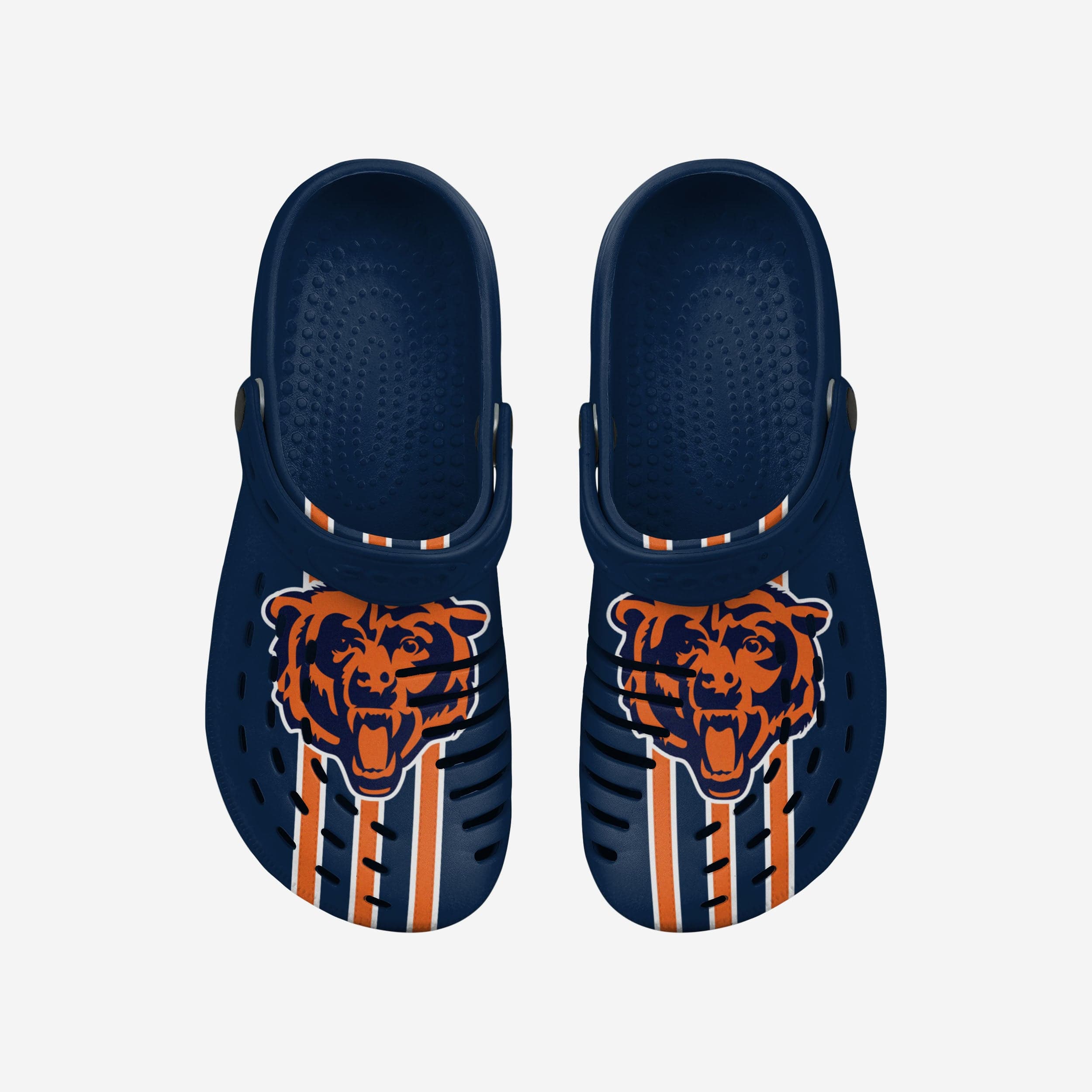 Chicago Bears Team Stripe Clogs: Stylish Sports Footwear with Straps