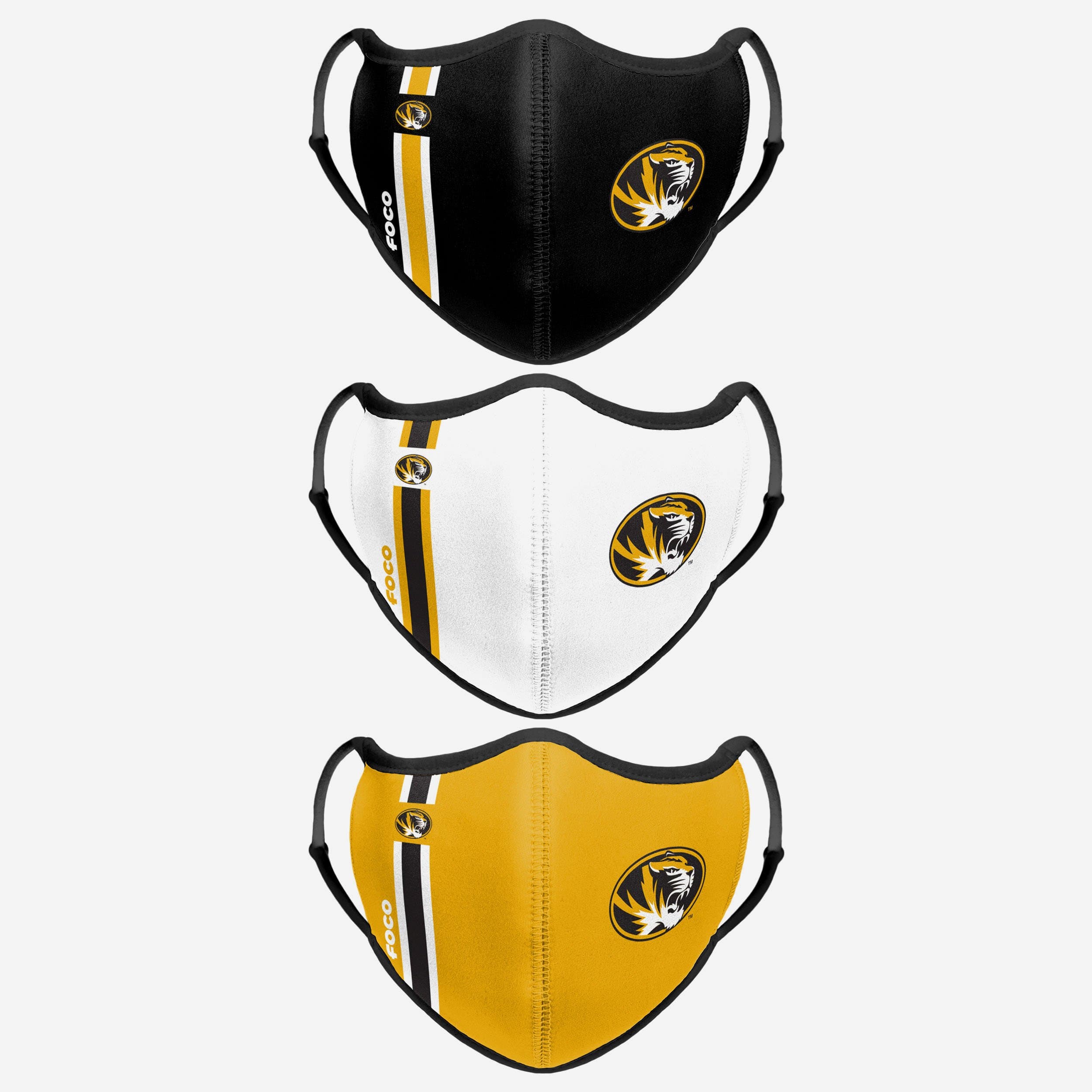 Missouri Tigers Sport 3-Pack Face Cover - Show Your Team Spirit!