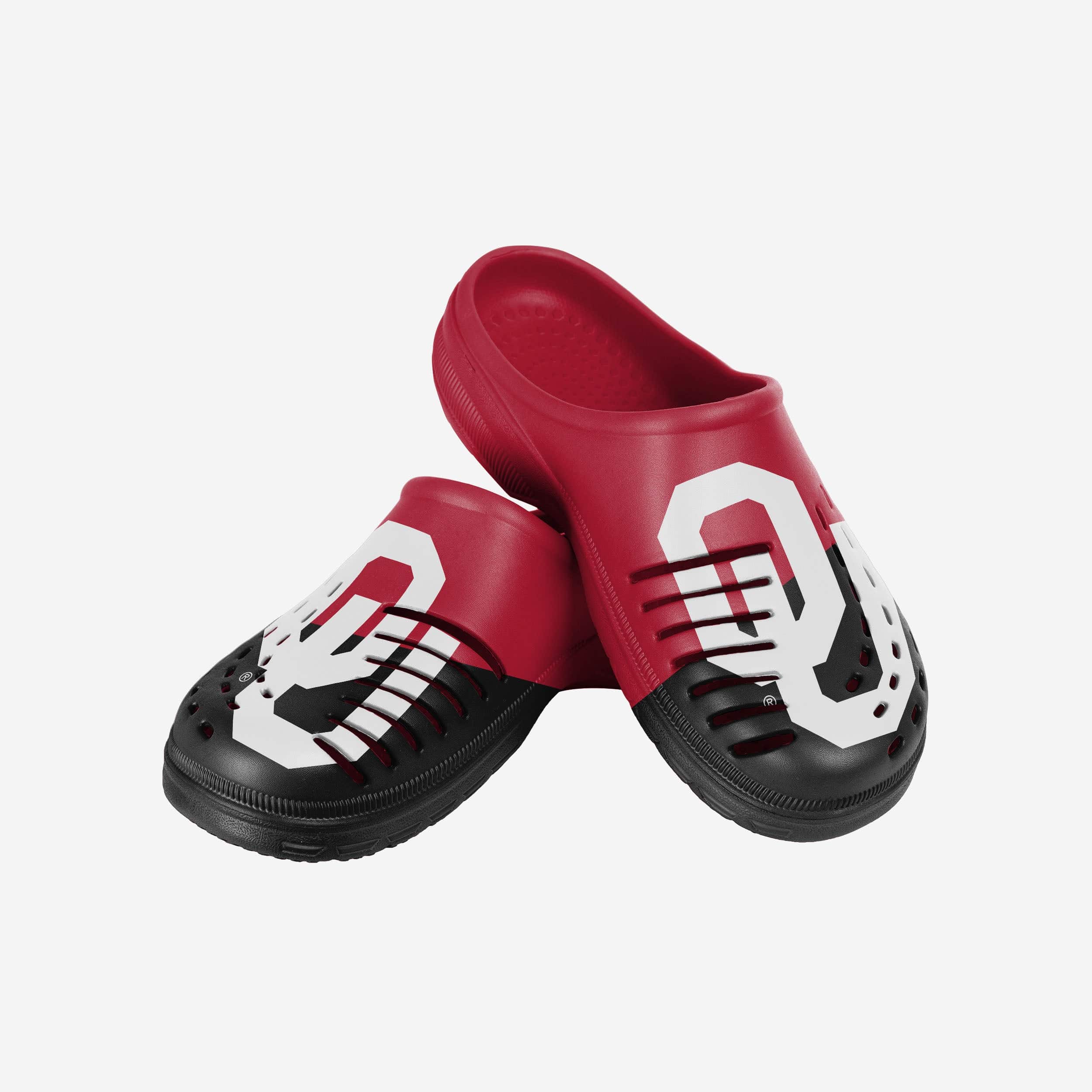 Oklahoma Sooners Colorblock Big Logo Clogs - Stylish Team Spirit
