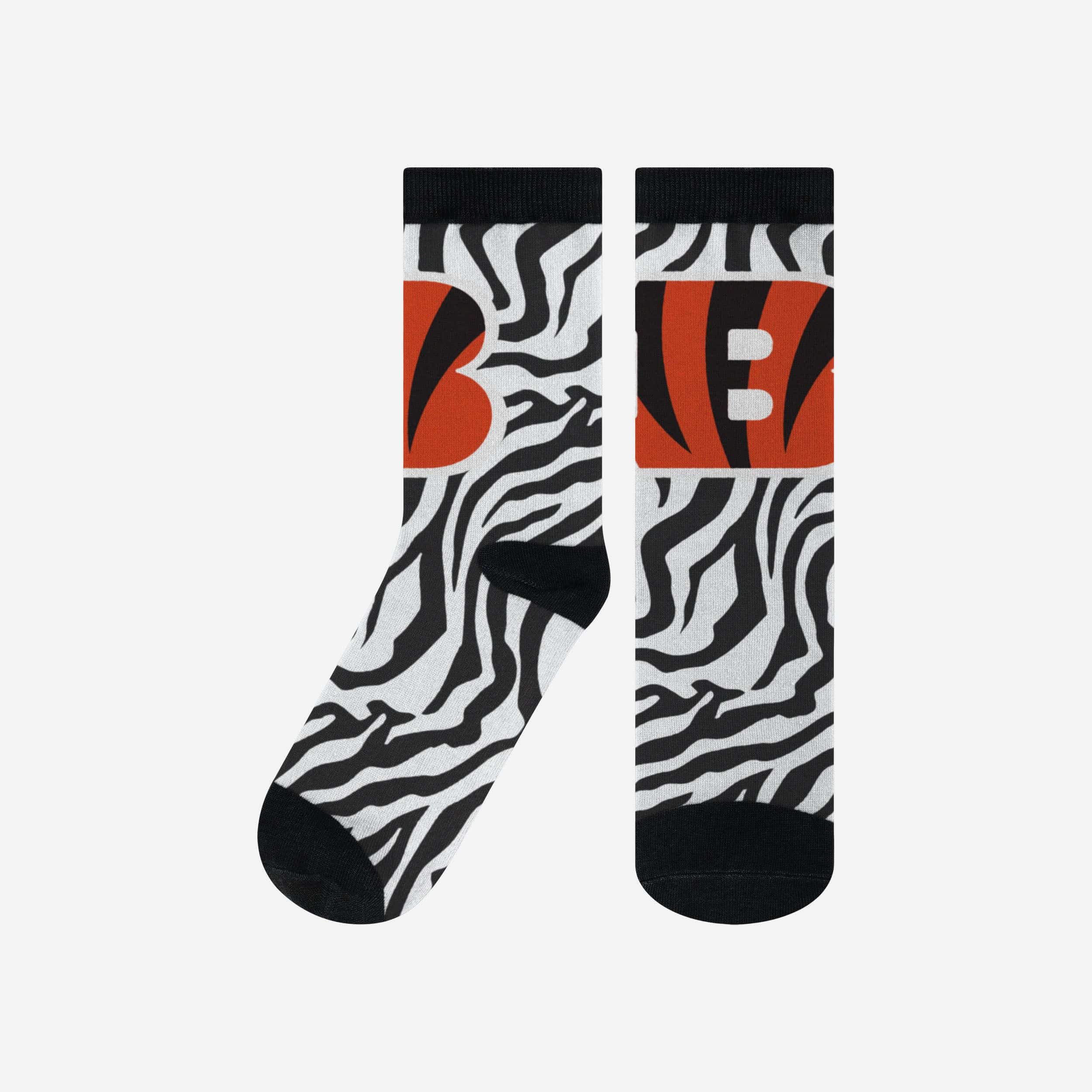 Cincinnati Bengals White Stripe Printed Socks - Stay Warm in Style