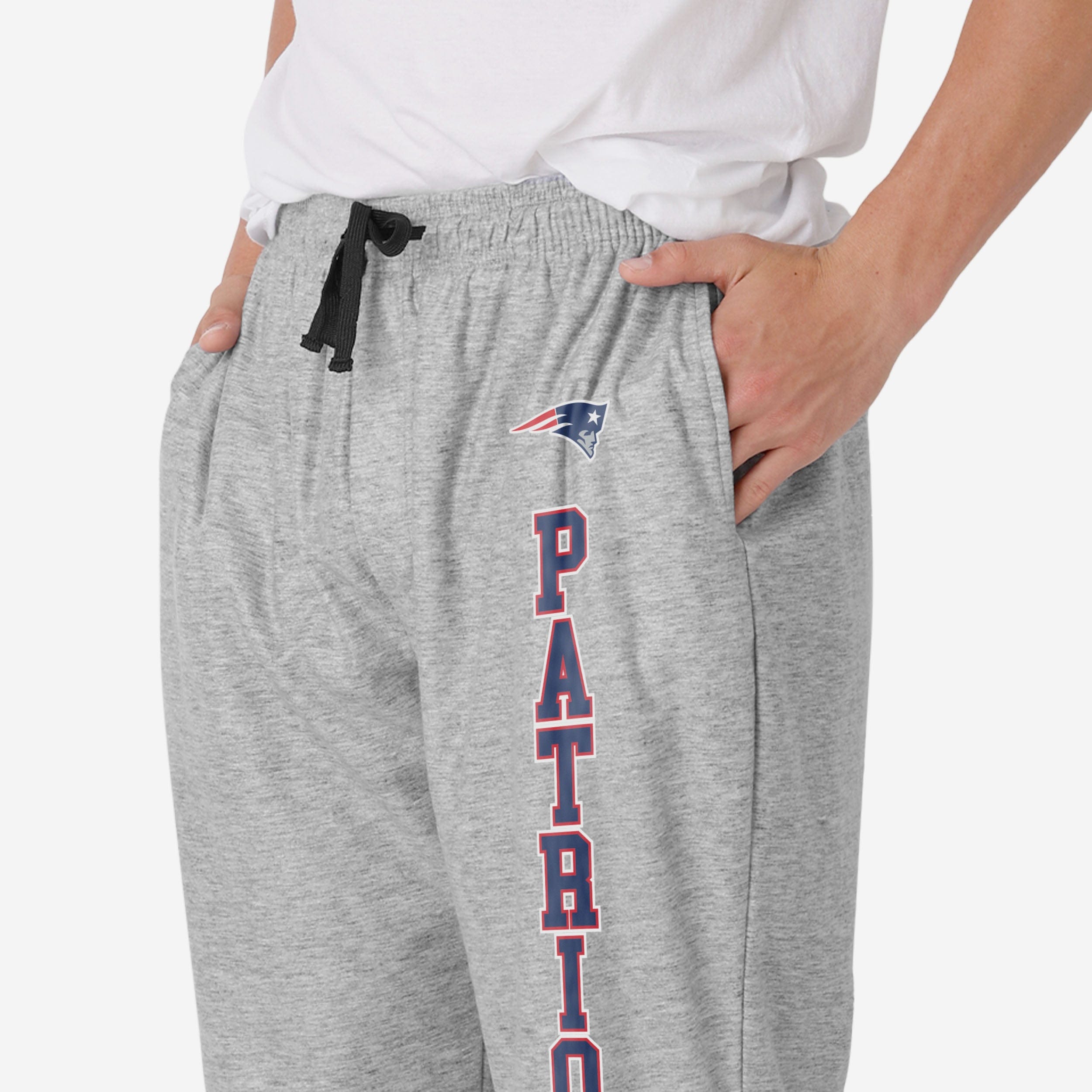 New England Patriots Stylish Athletic Gray Lounge Pants