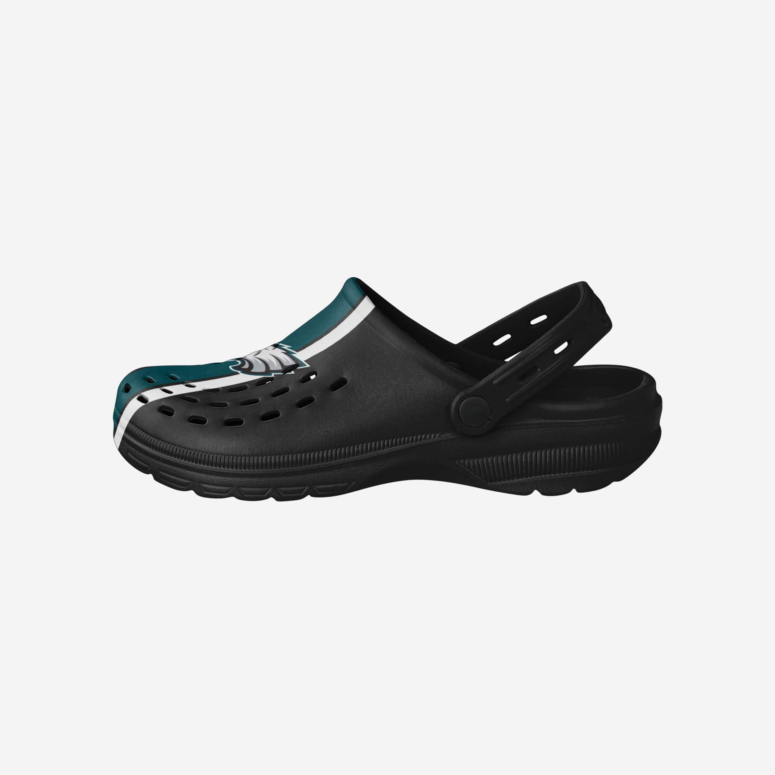 Philadelphia Eagles Stylish Team Stripe Clogs with Straps