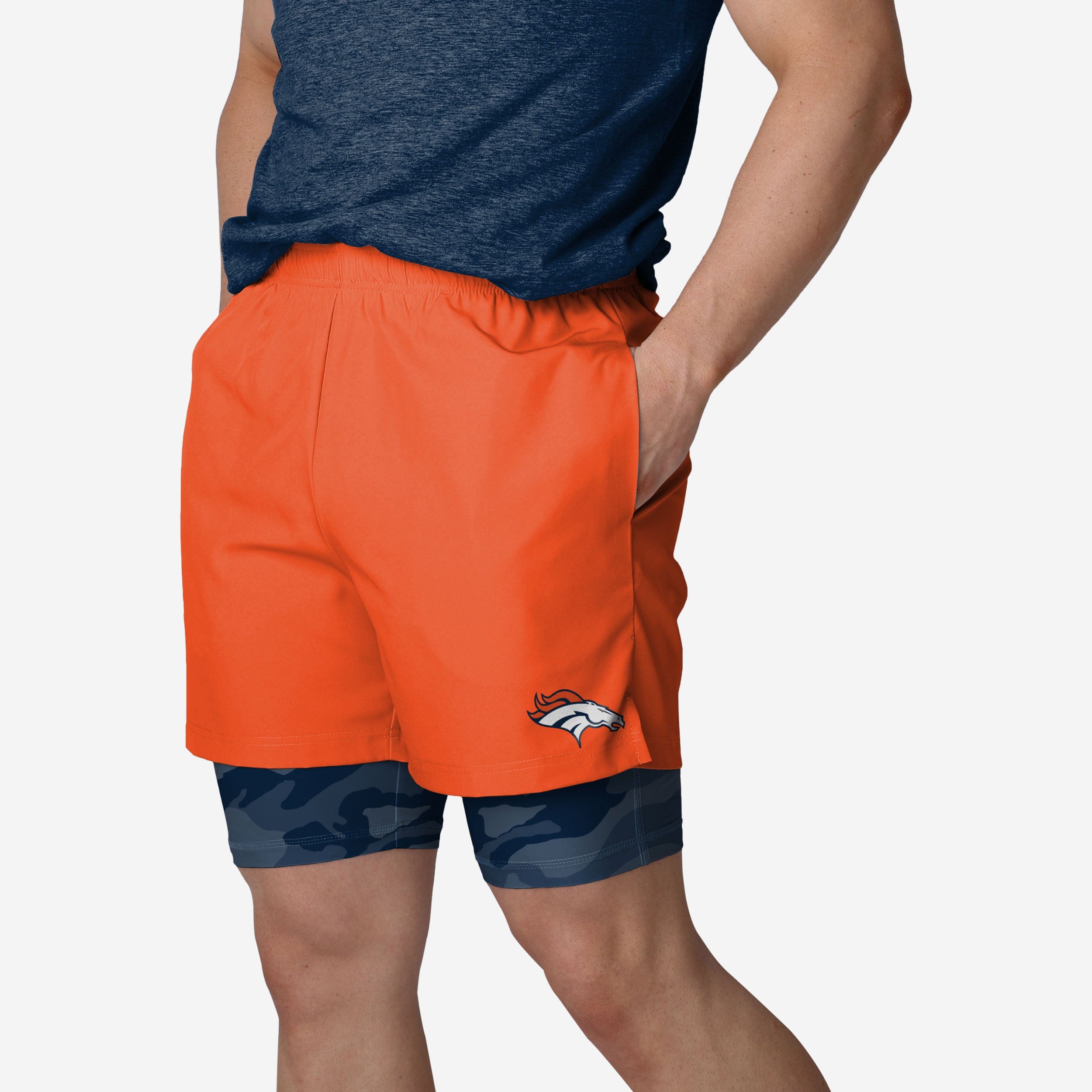 Denver Broncos Team Color Camo Liner Shorts - Stylish and Comfortable