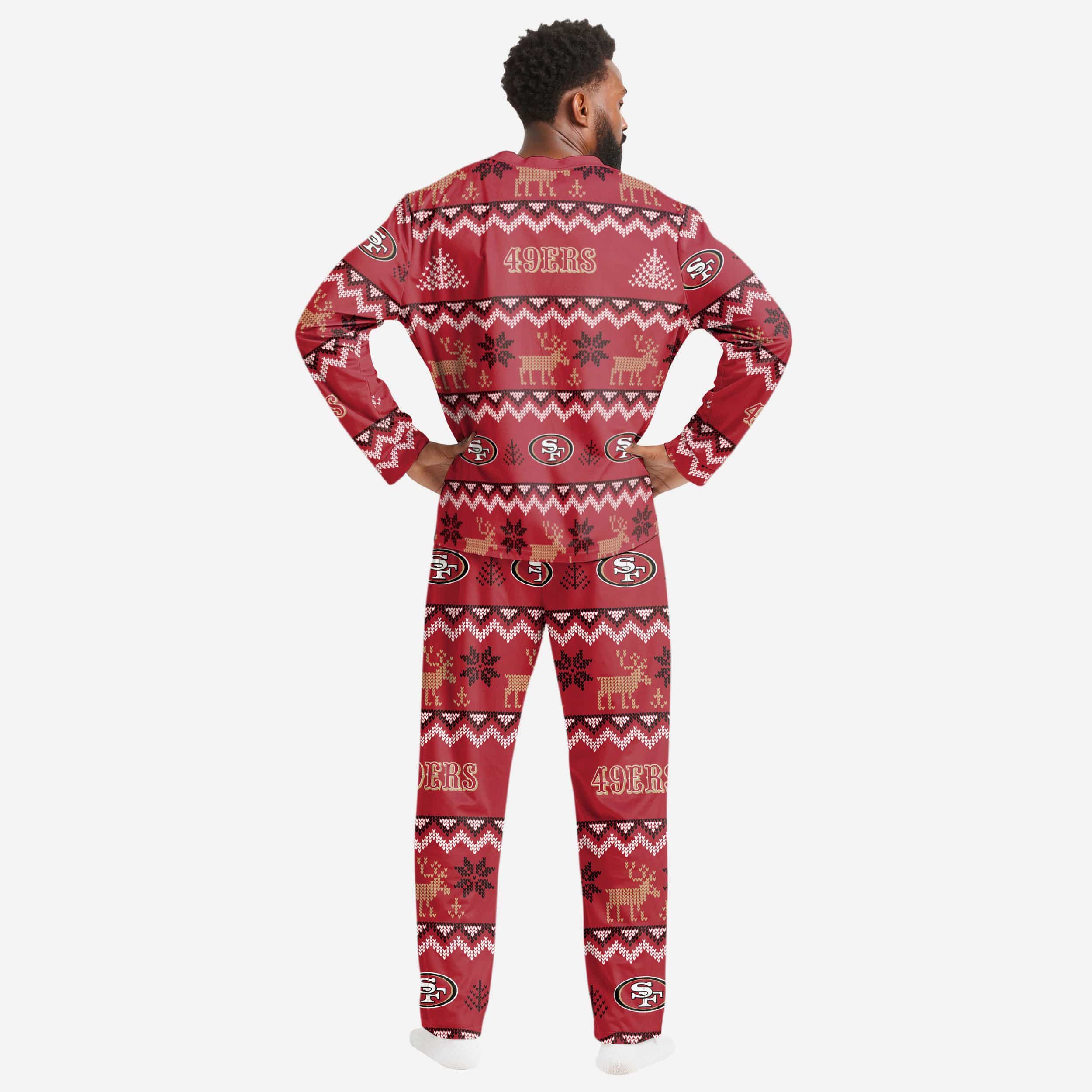 San Francisco 49ers Men's Stunning Family Holiday Pajamas with Ugly Patterns