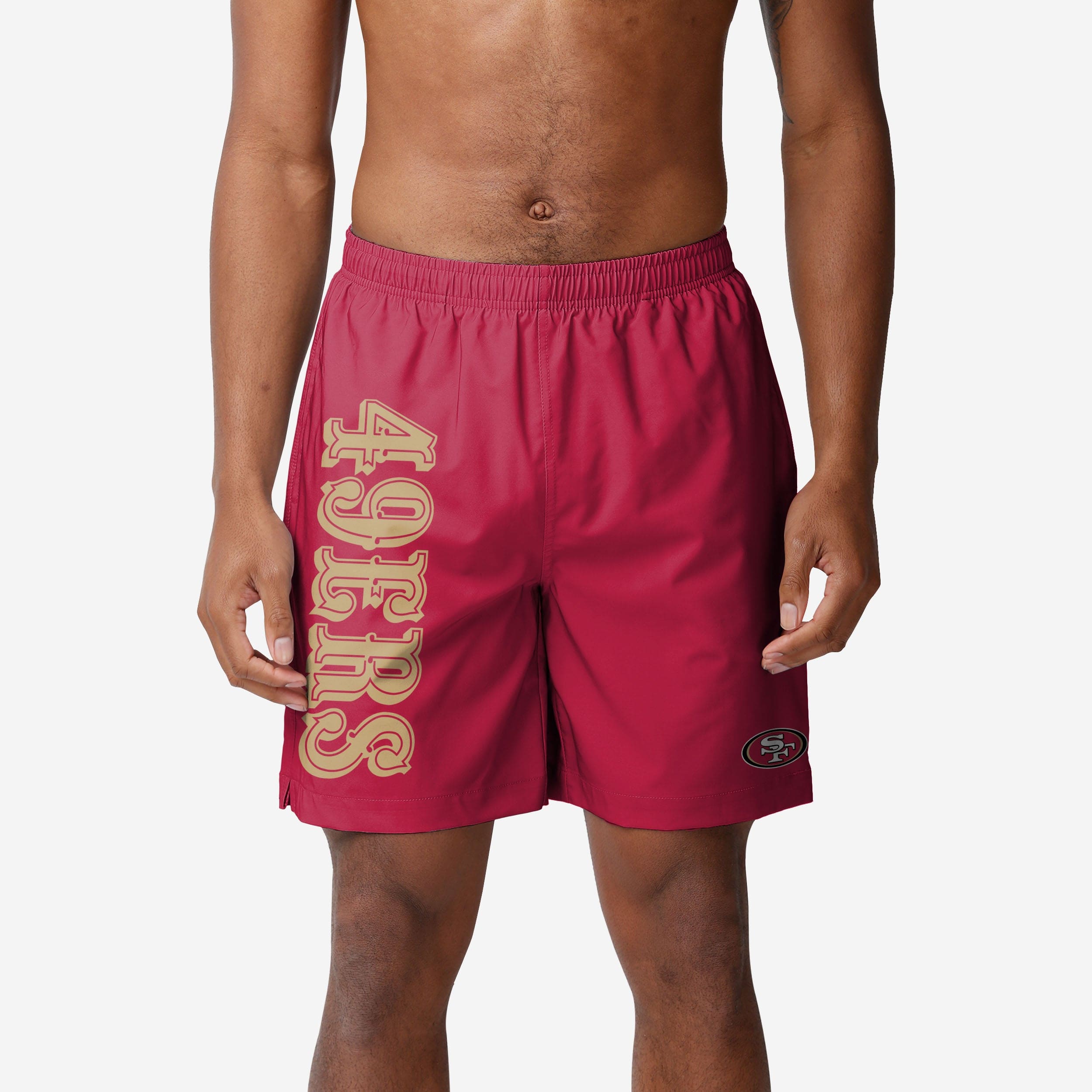 San Francisco 49ers Stylish Solid Wordmark Swimming Trunks